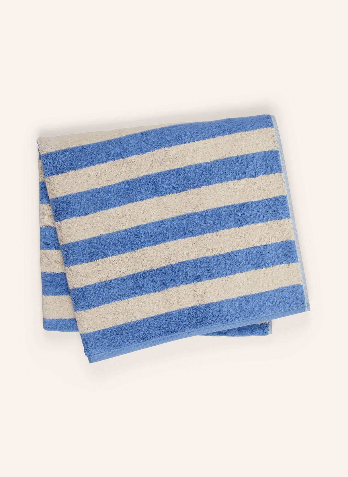 Cawö Serviette de douche LINES: BLEU CLAIR / CRÈME