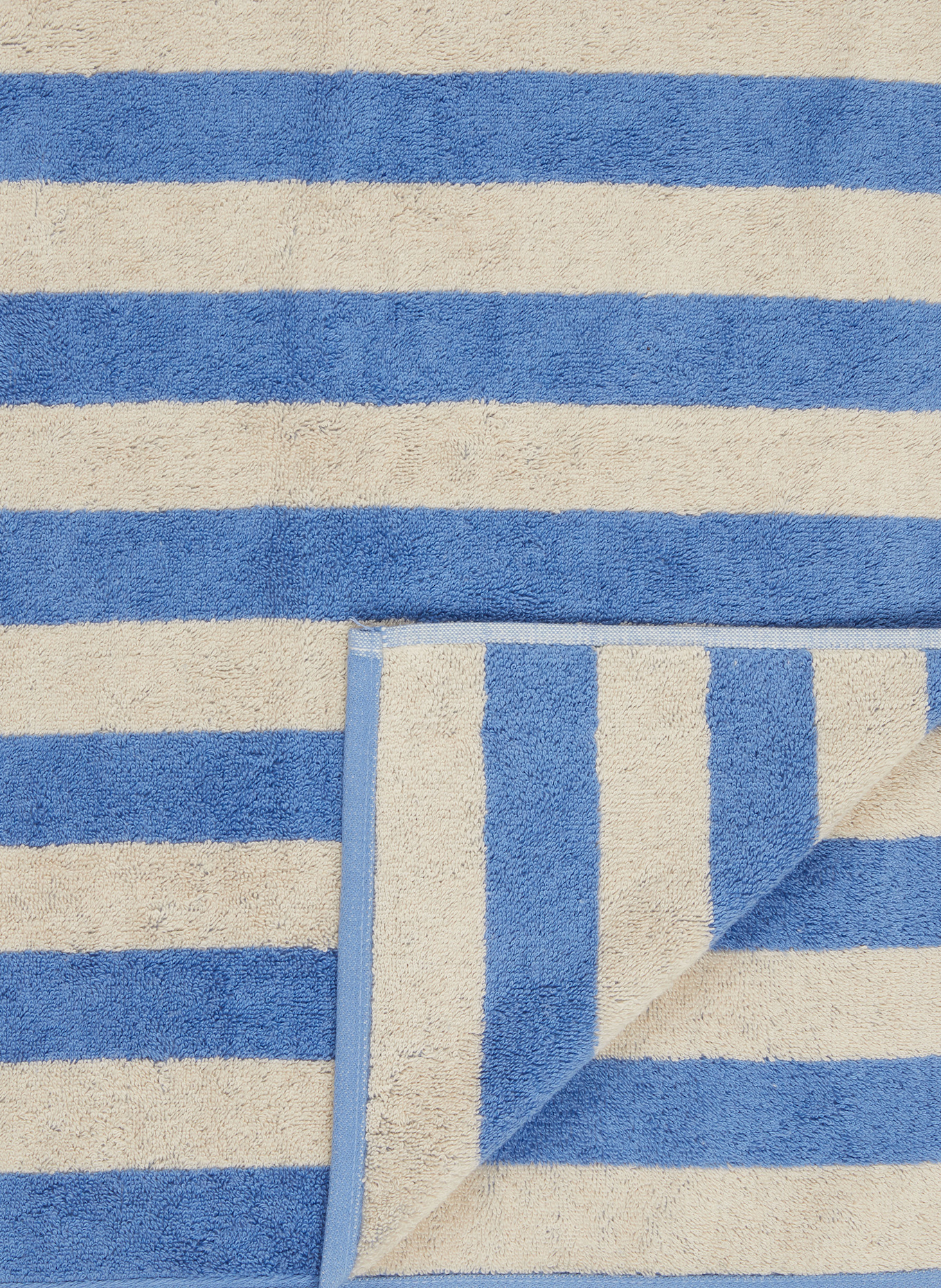Cawö Serviette de douche LINES: BLEU CLAIR / CRÈME