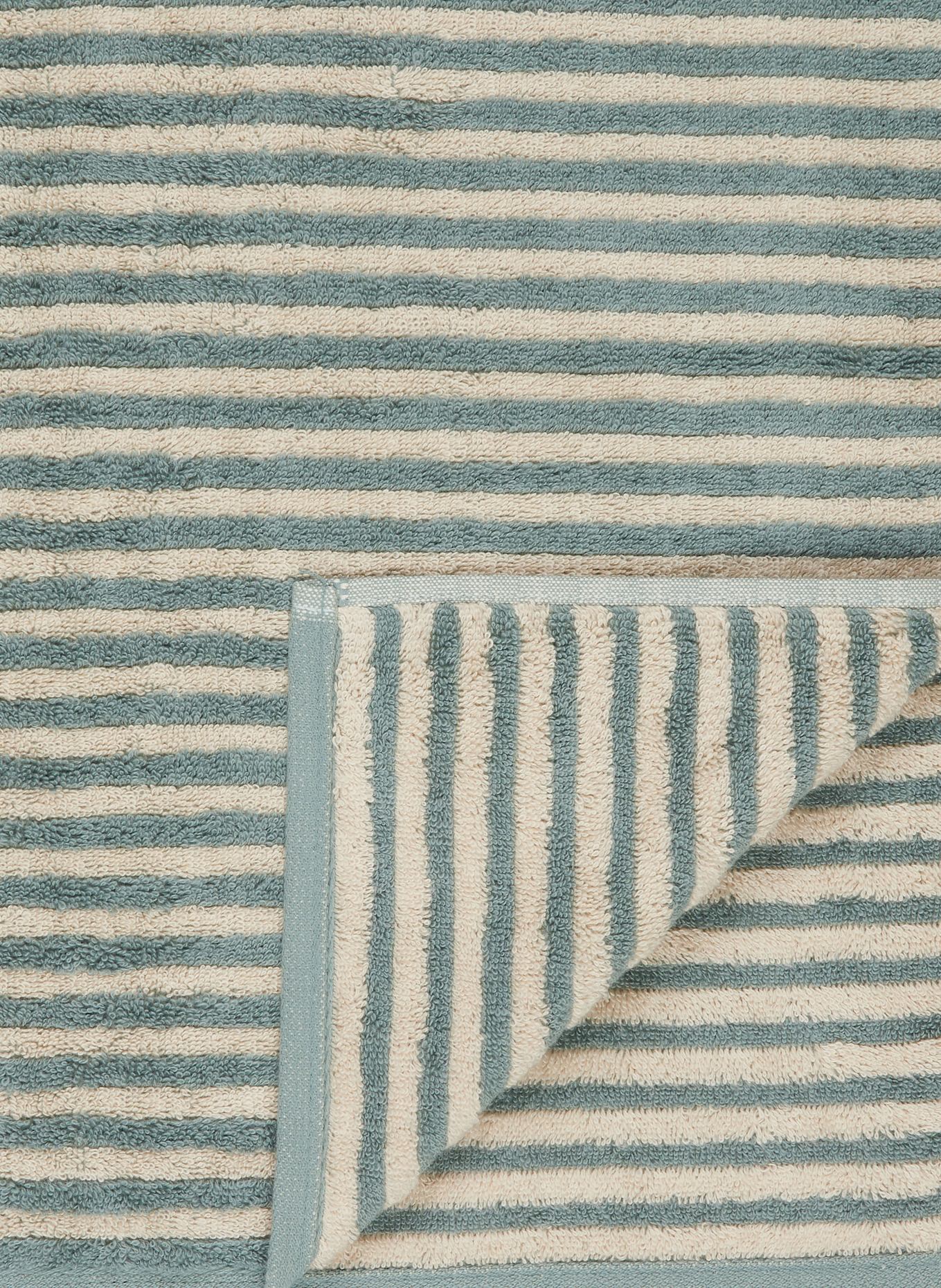 Cawö Handtuch: PETROL / ECRU