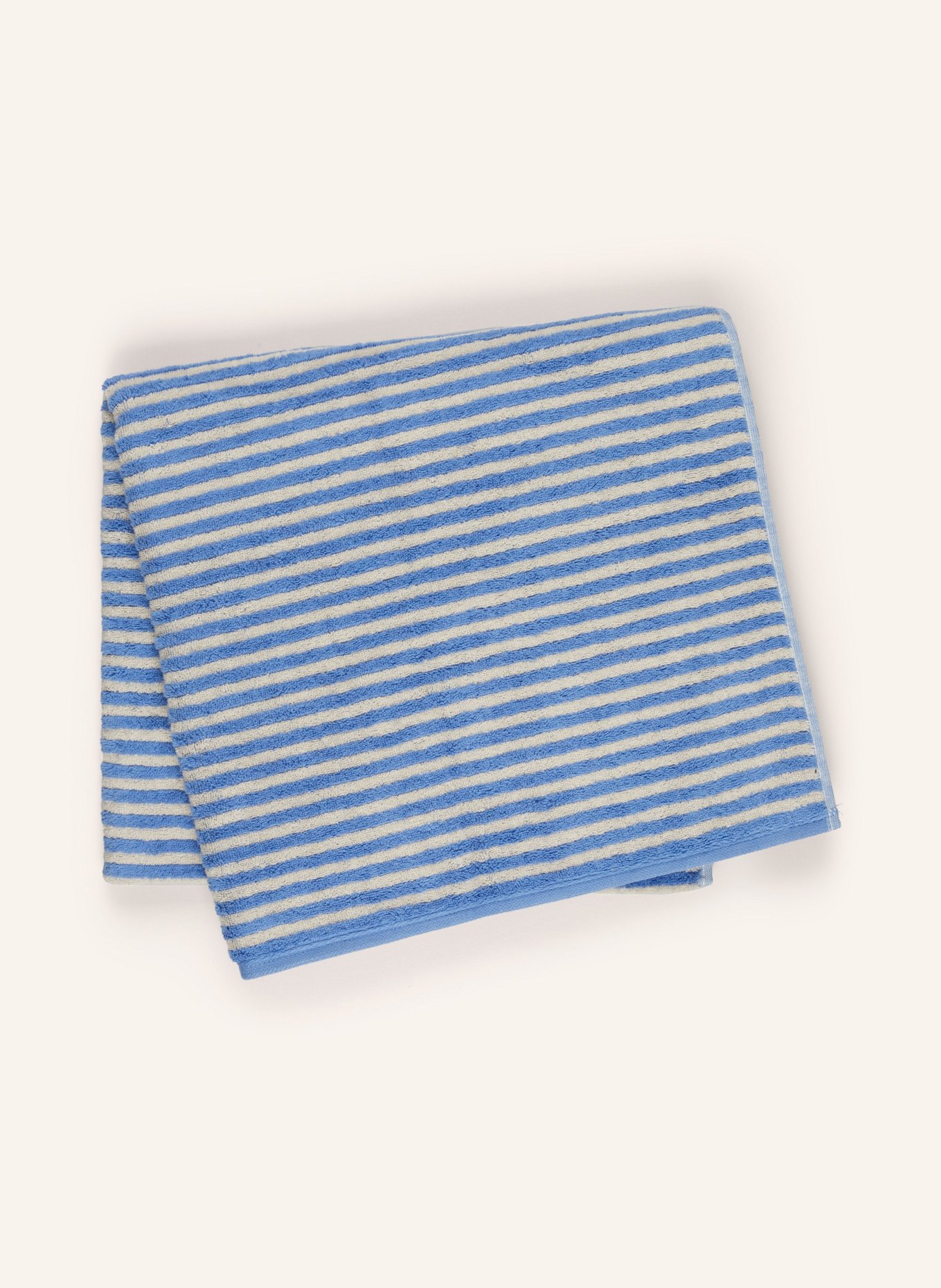 Cawö Serviette de douche LINES: BLEU CLAIR / CRÈME