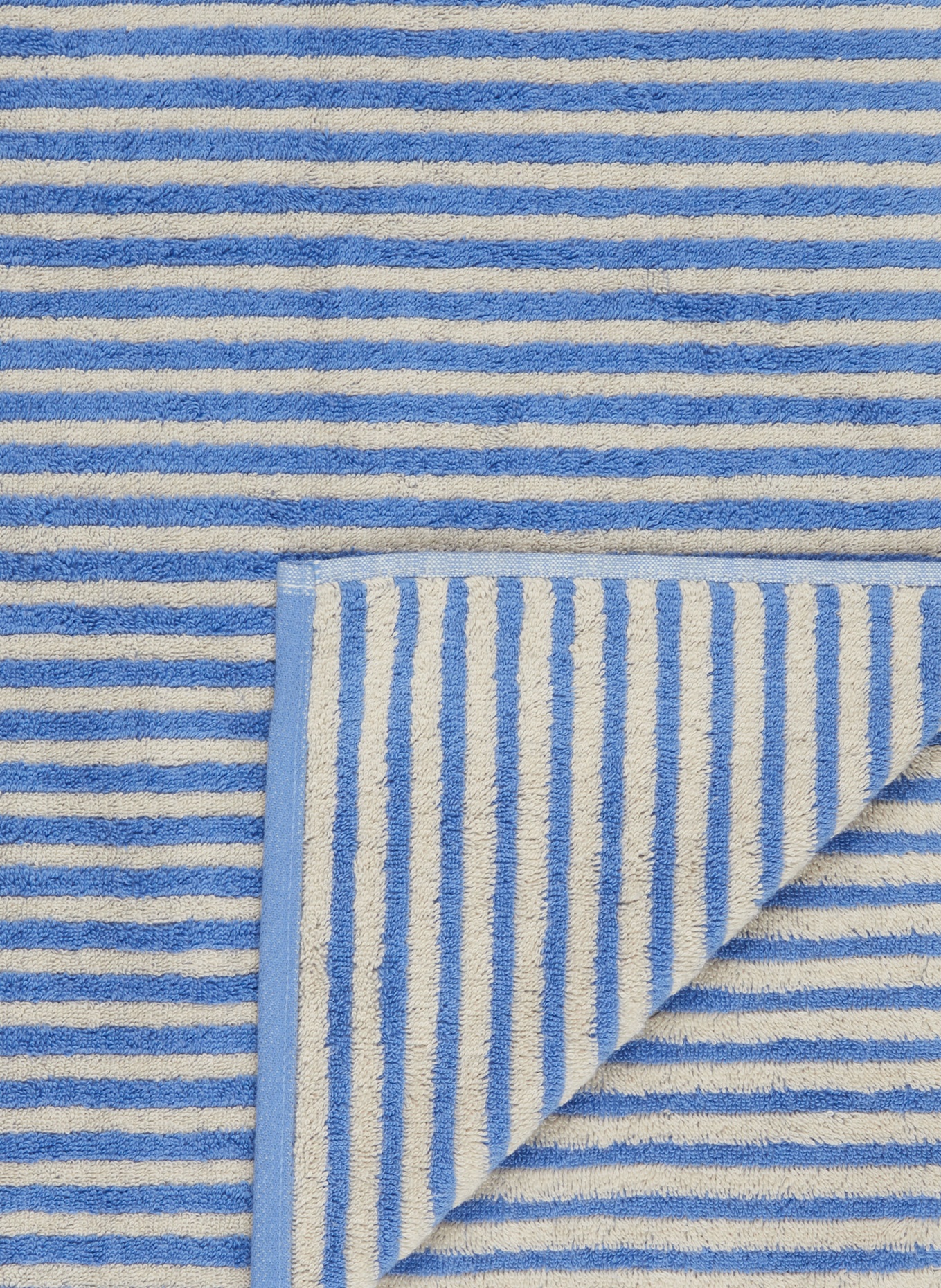 Cawö Serviette de douche LINES: BLEU CLAIR / CRÈME
