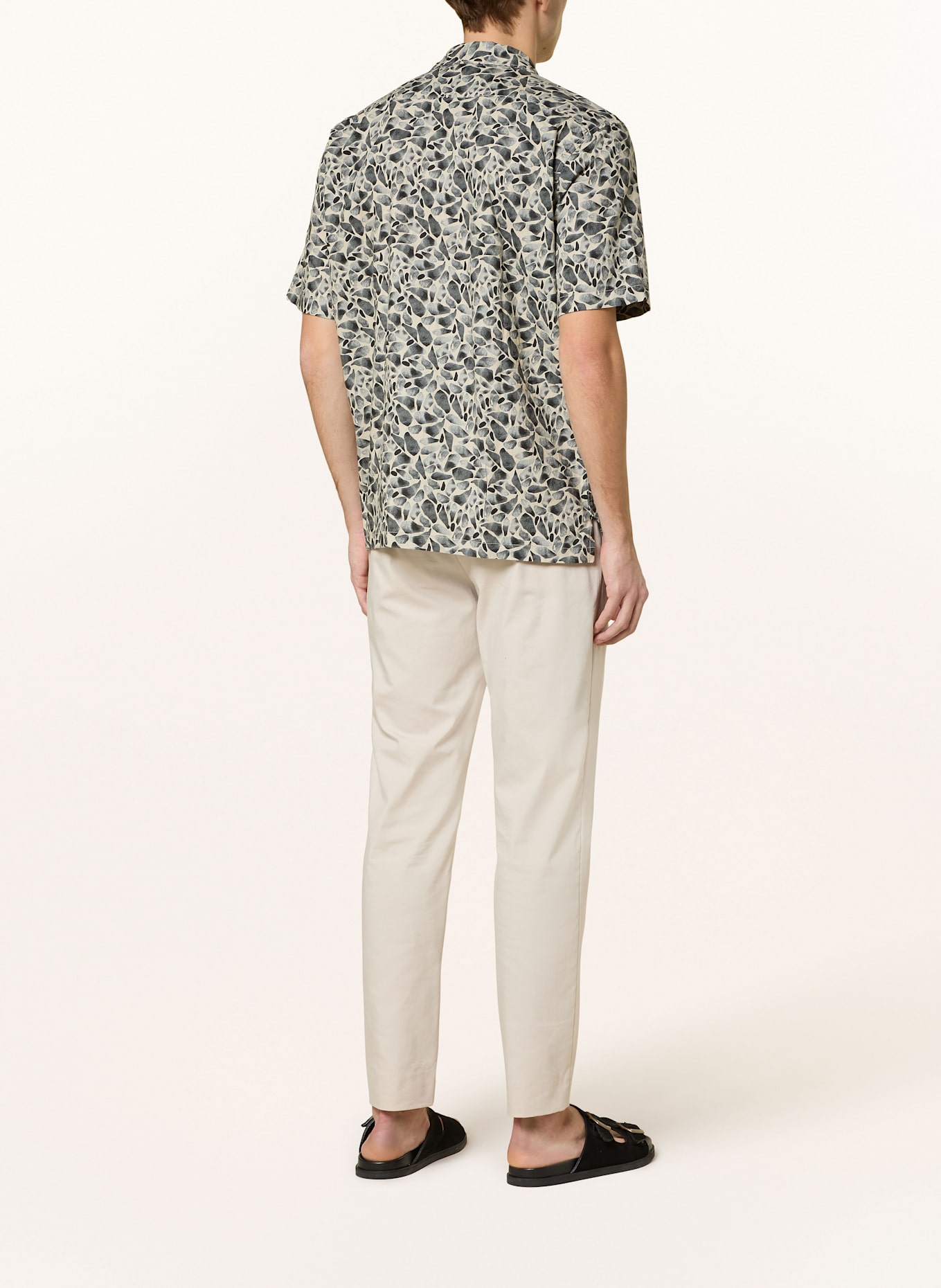 Marc O'Polo Resorthemd Regular Fit mit Leinen: CREME / GRAU