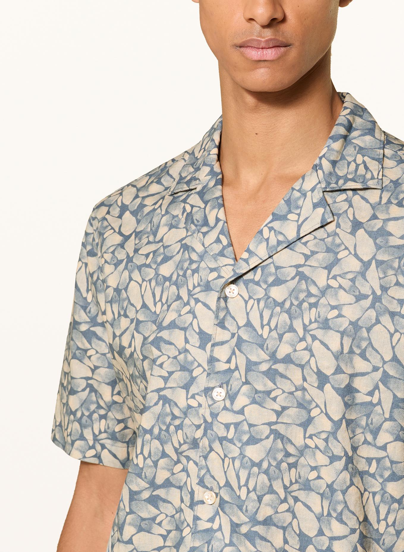 Marc O'Polo Resorthemd Regular Fit mit Leinen: BLAUGRAU / ECRU