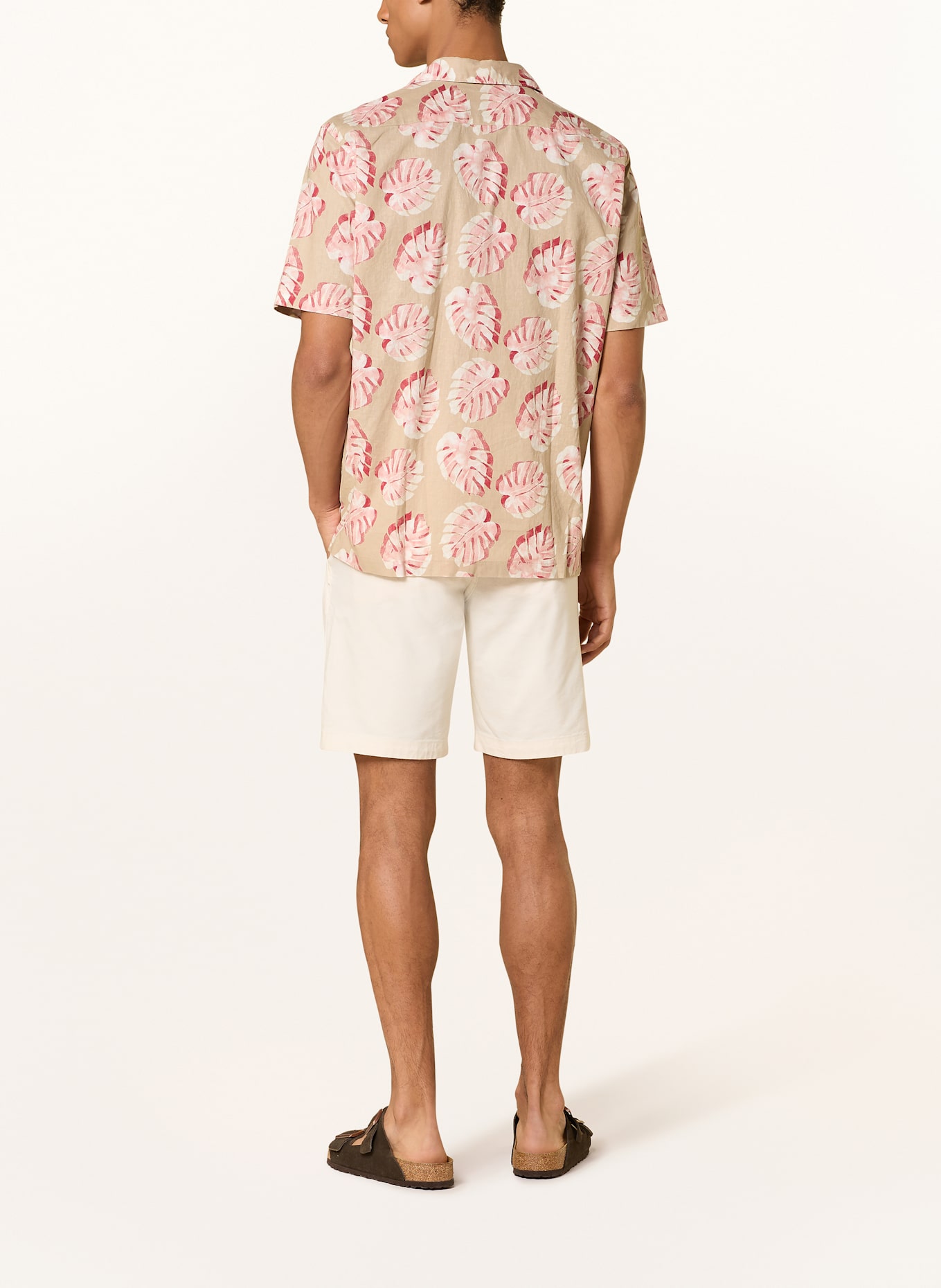 Marc O'Polo Resorthemd Regular Fit mit Leinen: BEIGE / ROSA / CREME