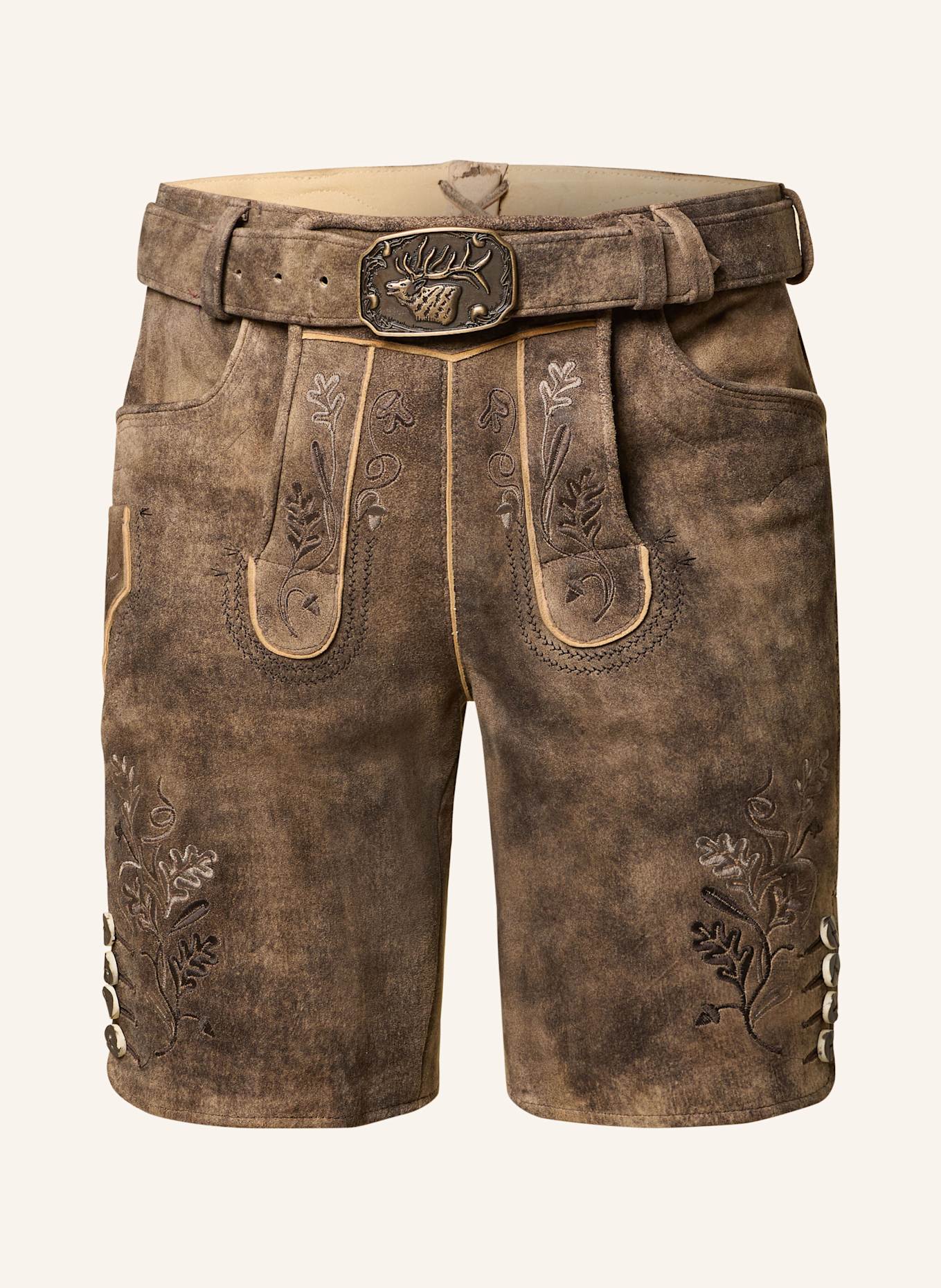 Spieth & Wensky Trachten-Lederhose FEISTRITZ: BRAUN/ HELLBRAUN