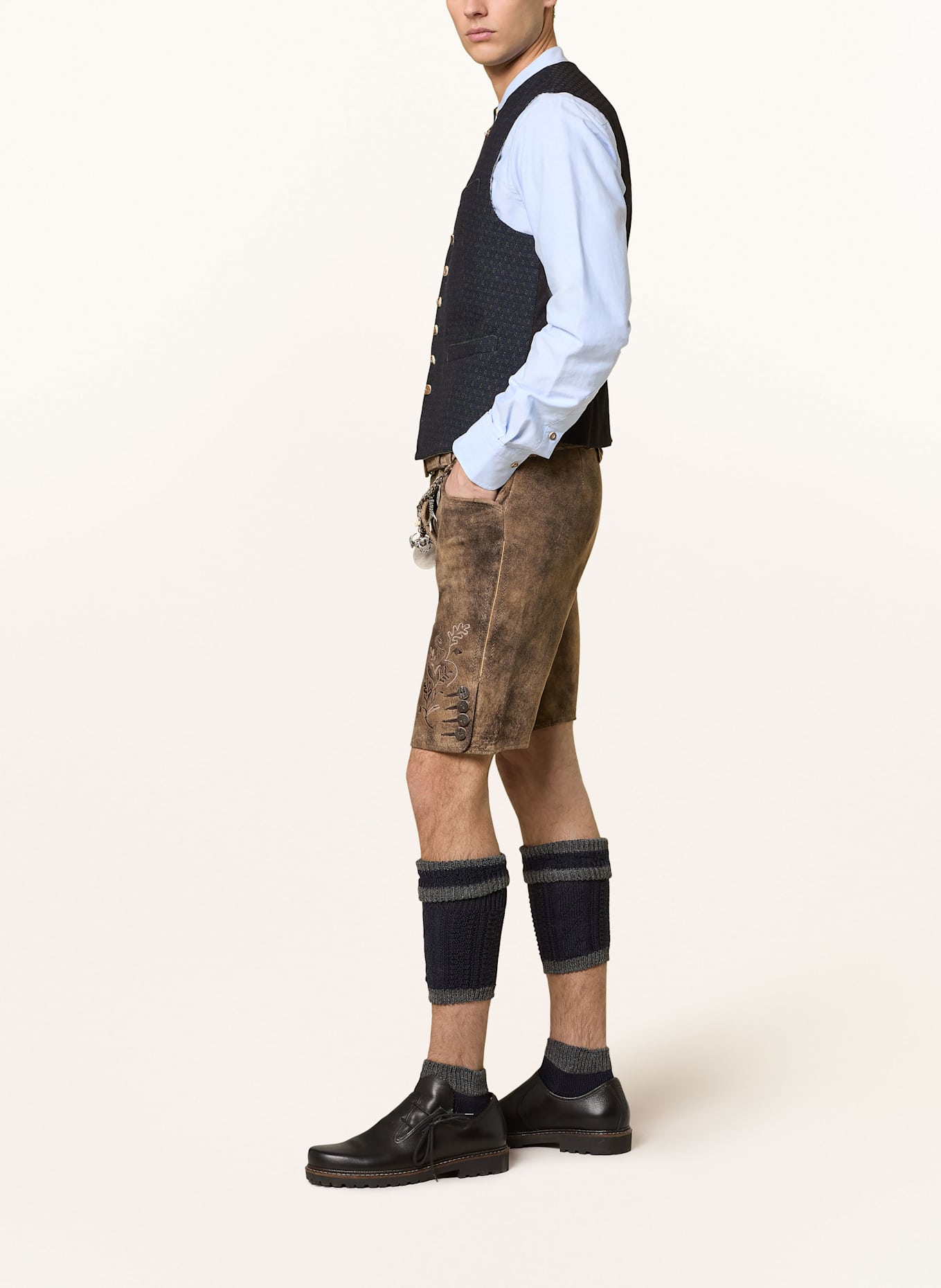 Spieth & Wensky Trachten-Lederhose FEISTRITZ: BRAUN/ HELLBRAUN
