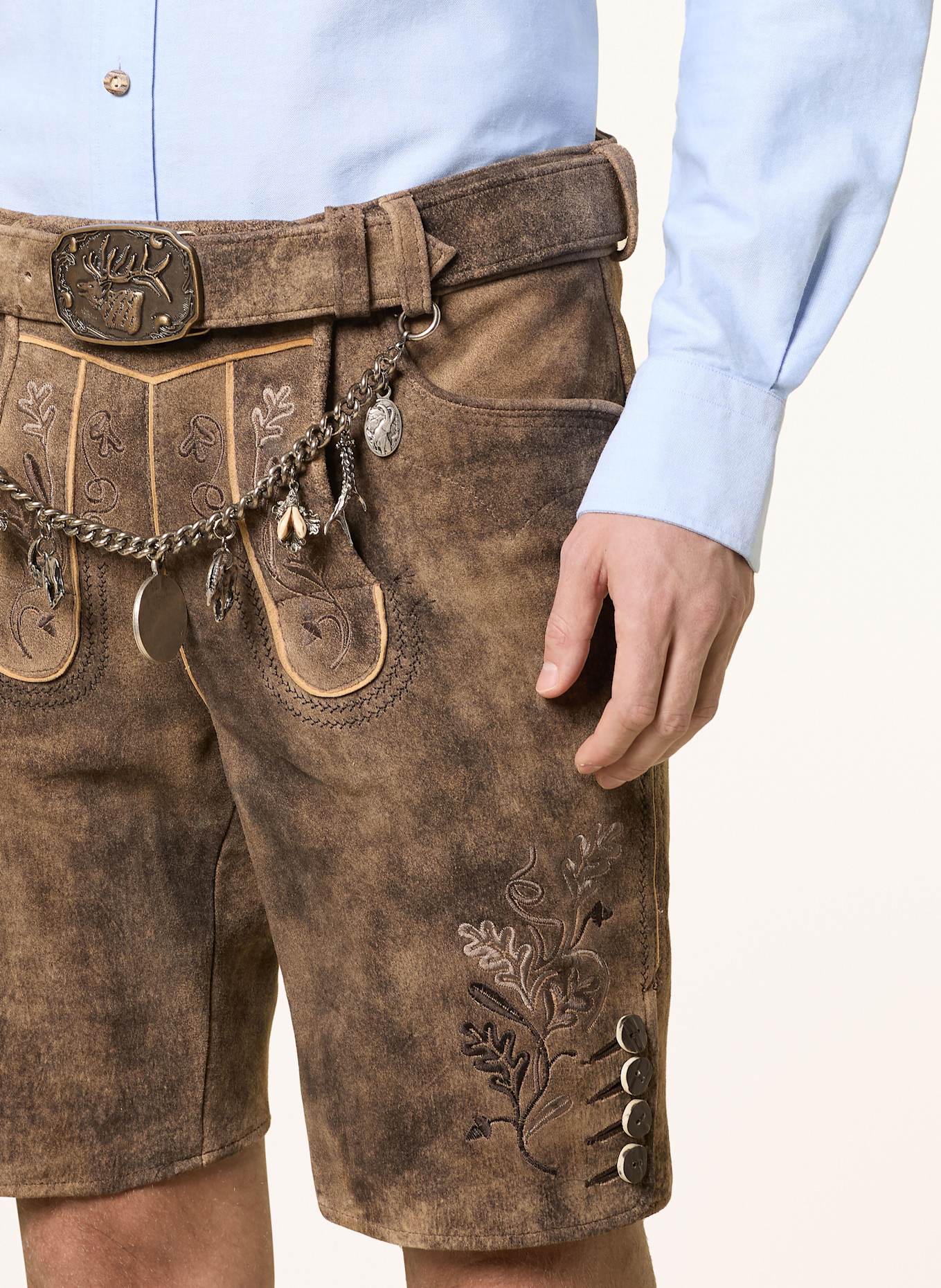 Spieth & Wensky Trachten-Lederhose FEISTRITZ: BRAUN/ HELLBRAUN