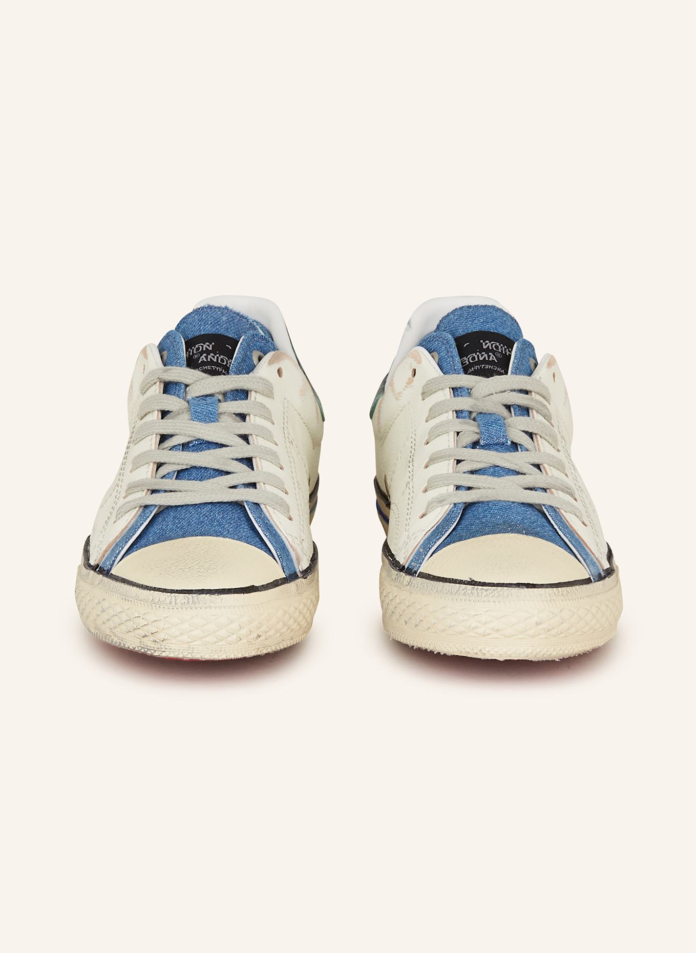 HIDN-ANDER Sneaker STARLESS LOW: BLAU / ECRU