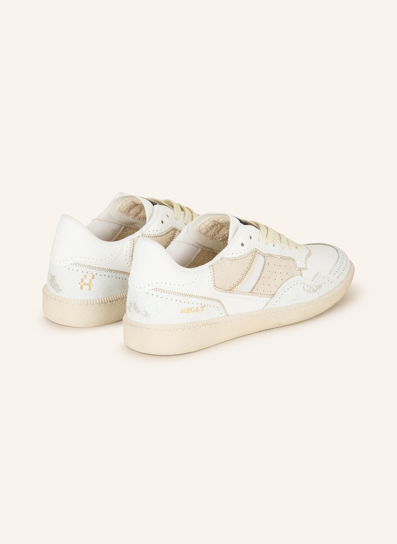 HIDN-ANDER Sneaker MEGA: WEISS / BEIGE