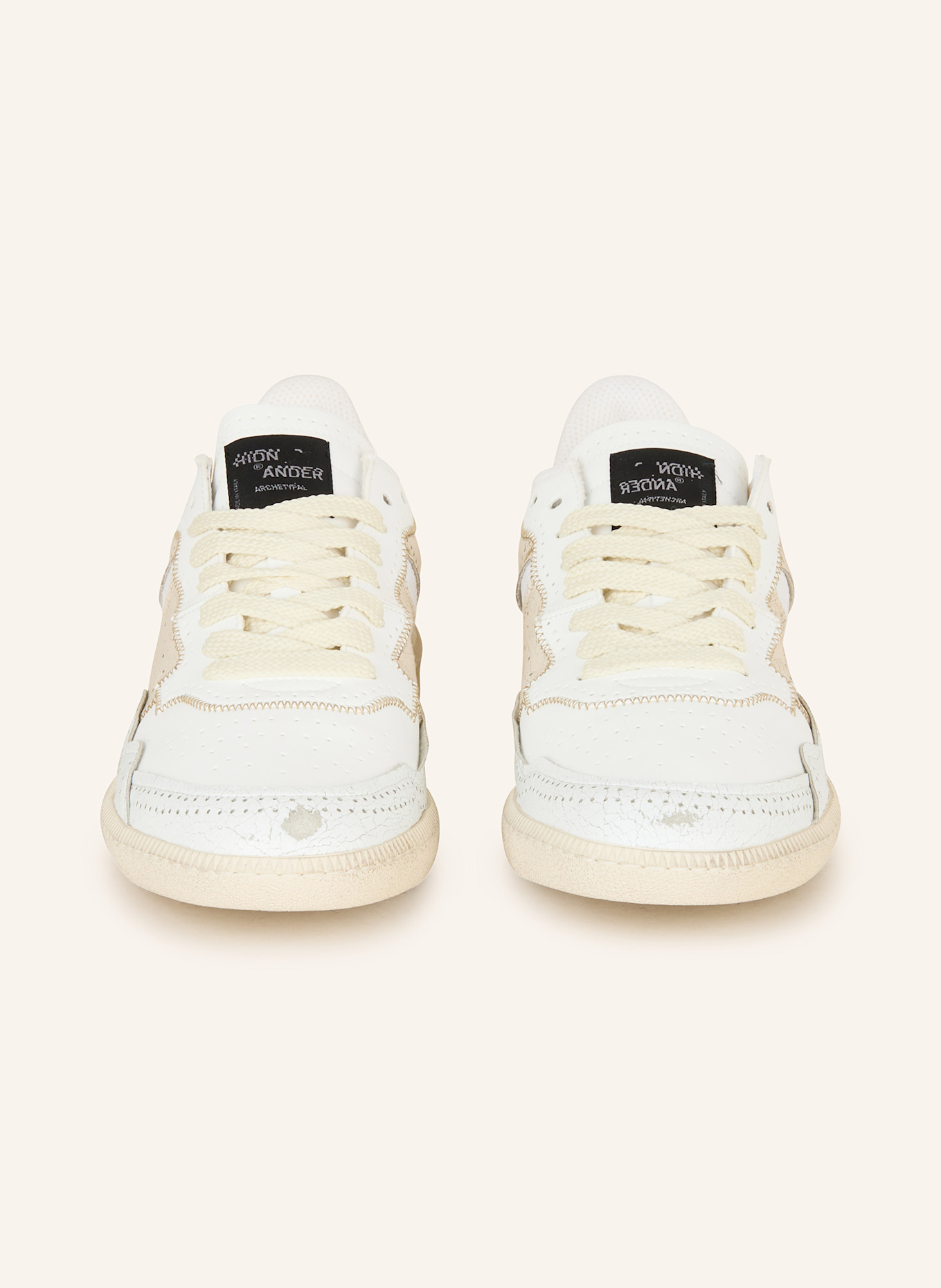HIDN-ANDER Sneaker MEGA: WEISS / BEIGE