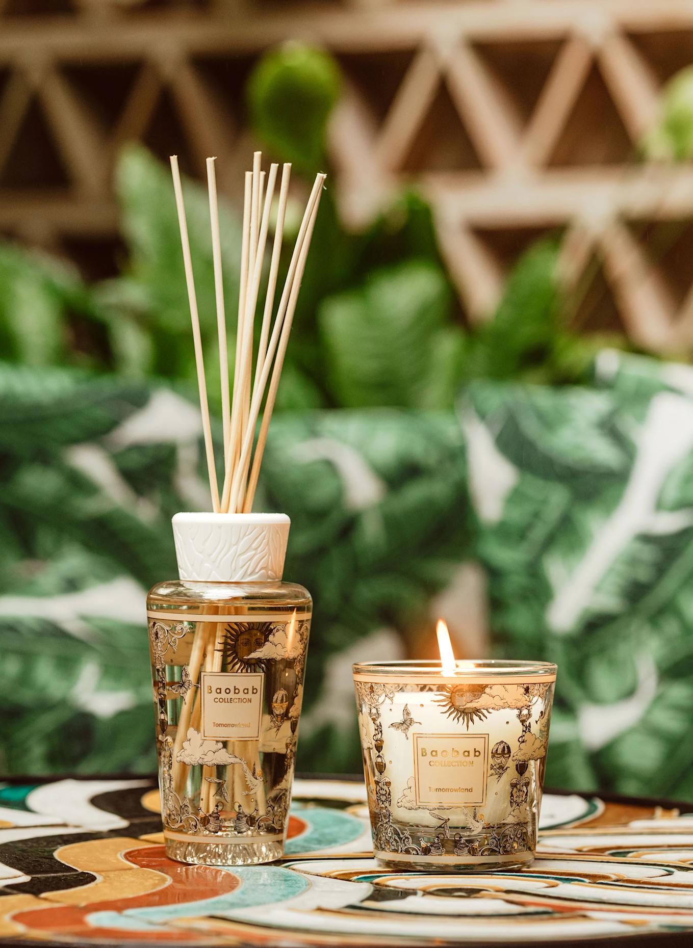 Baobab COLLECTION Set TOMORROWLAND 2025: Duftkerze und Raumduft: SCHWARZ / GOLD / WEISS