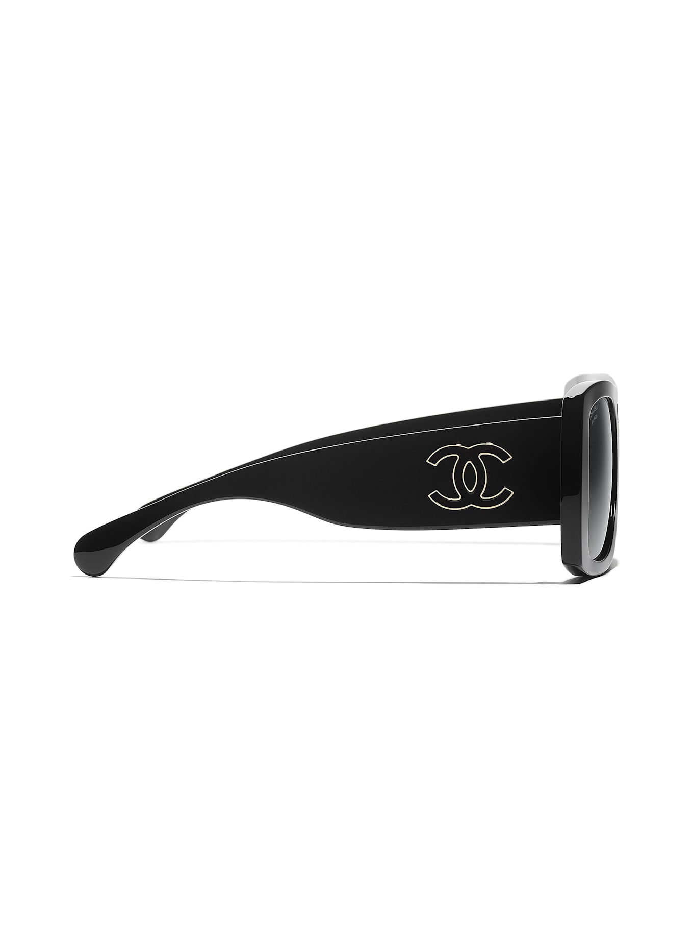 CHANEL Square sunglasses: C622T8 - BLACK/DARK GRAY POLARIZED