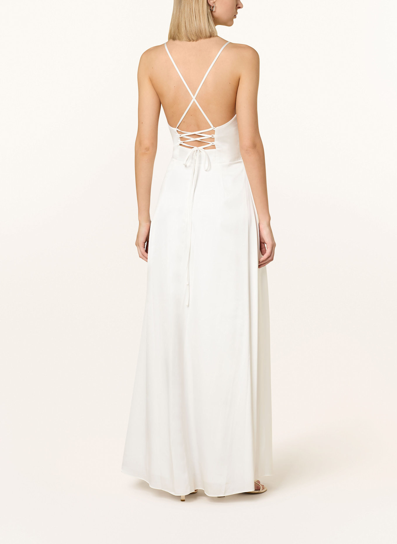 APART Abendkleid in Wickeloptik: WEISS