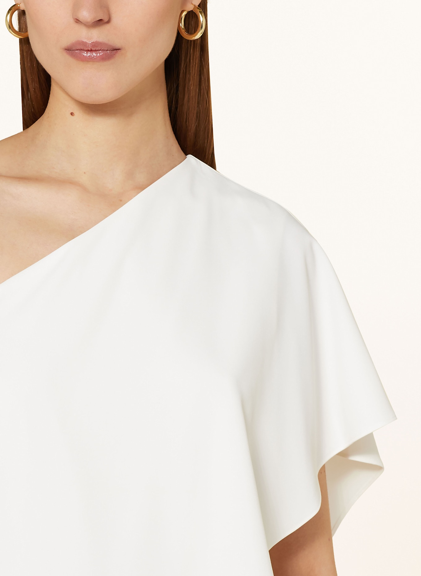 APART One-Shoulder-Jumpsuit: CREME