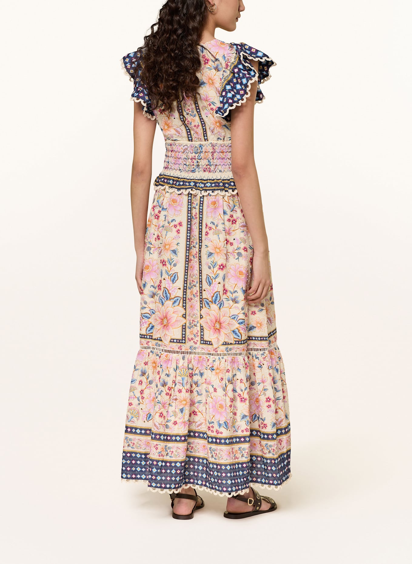 FARM RIO Kleid SUPERBLOOM: CREME / ROT / BLAU