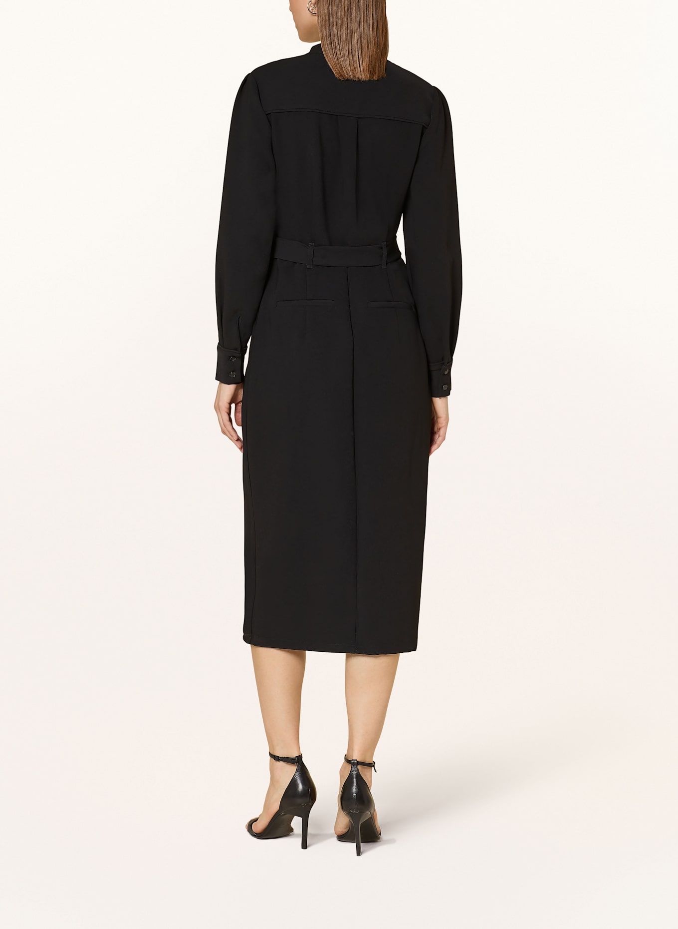 REISS Kleid mit Nieten: SCHWARZ