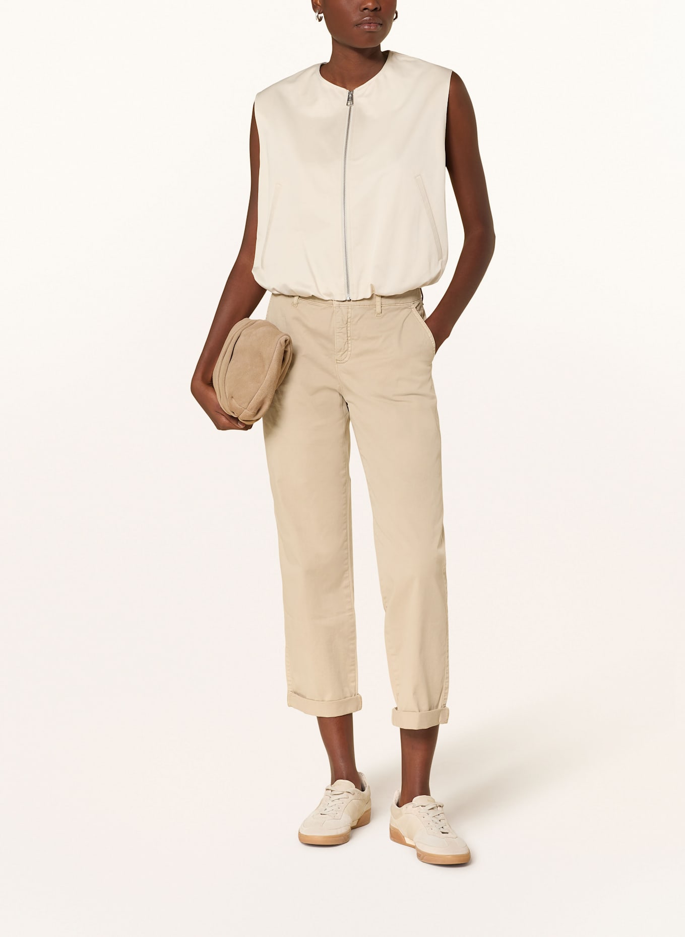 OPUS PANTS Chinosy LISANA: JASNOBRĄZOWY