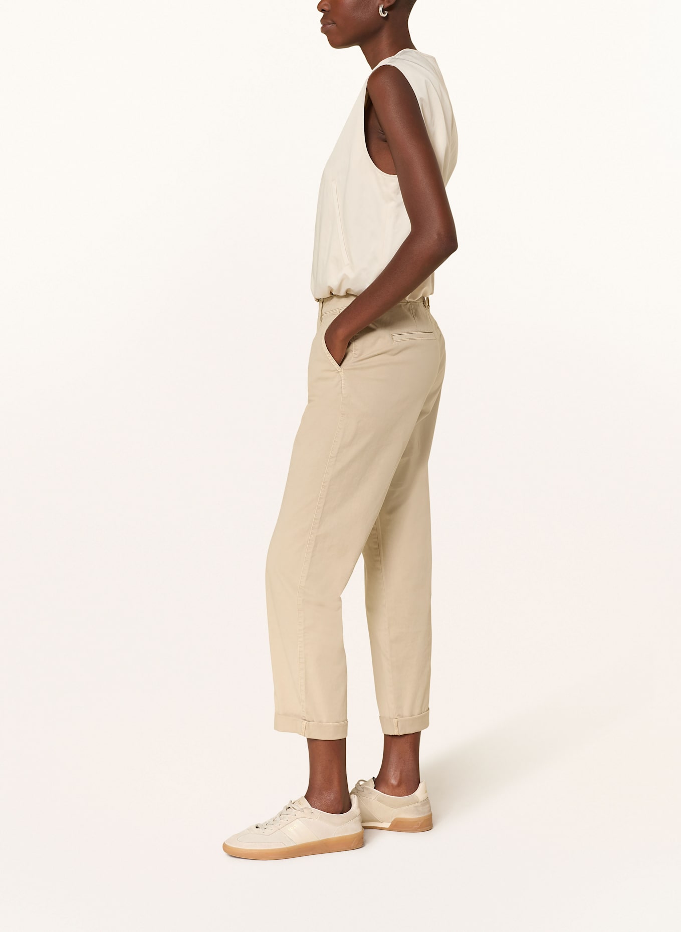 OPUS PANTS Chinosy LISANA: JASNOBRĄZOWY