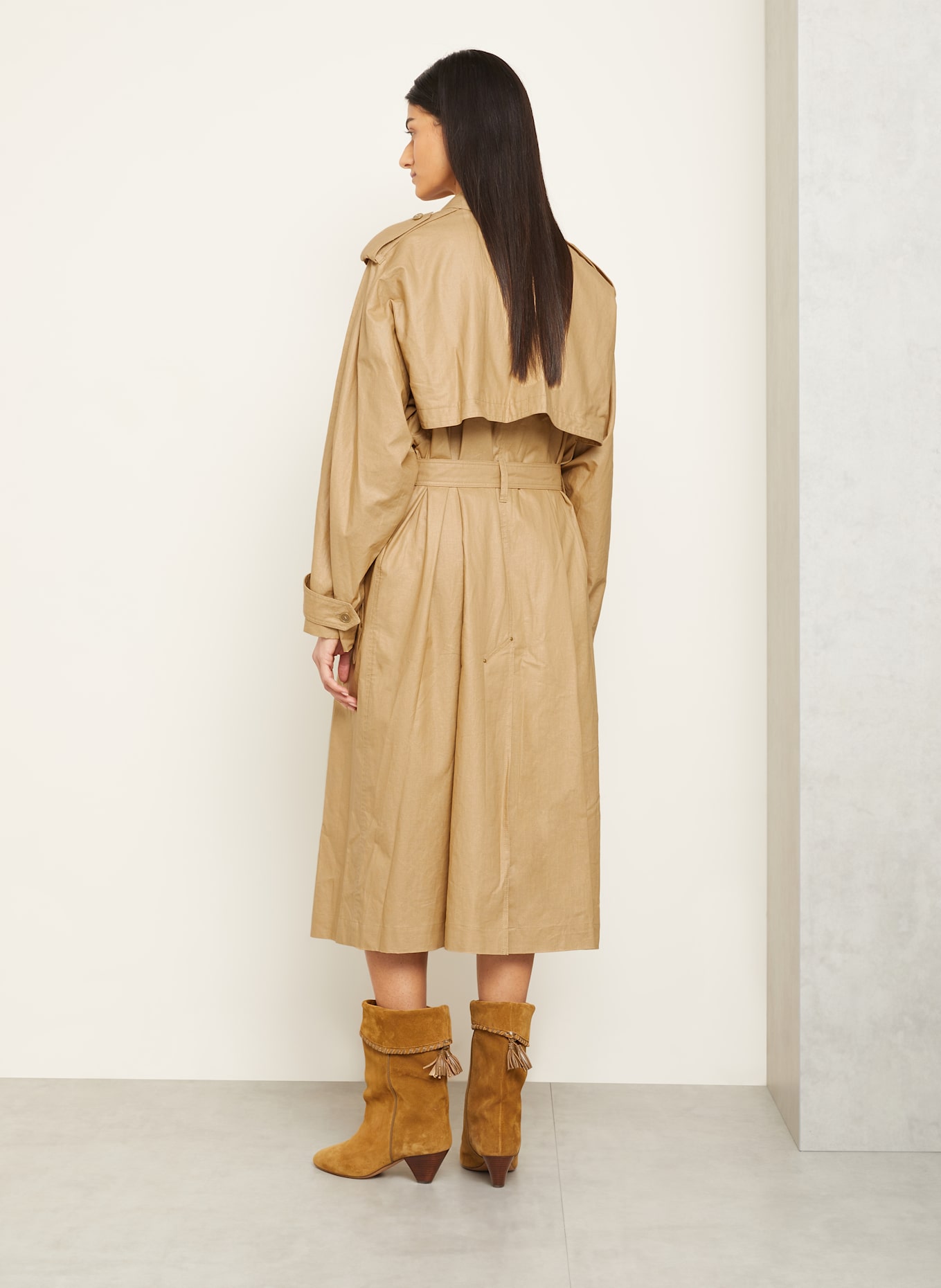 ISABEL MARANT Trenchcoat FREANNE mit Leinen: CAMEL