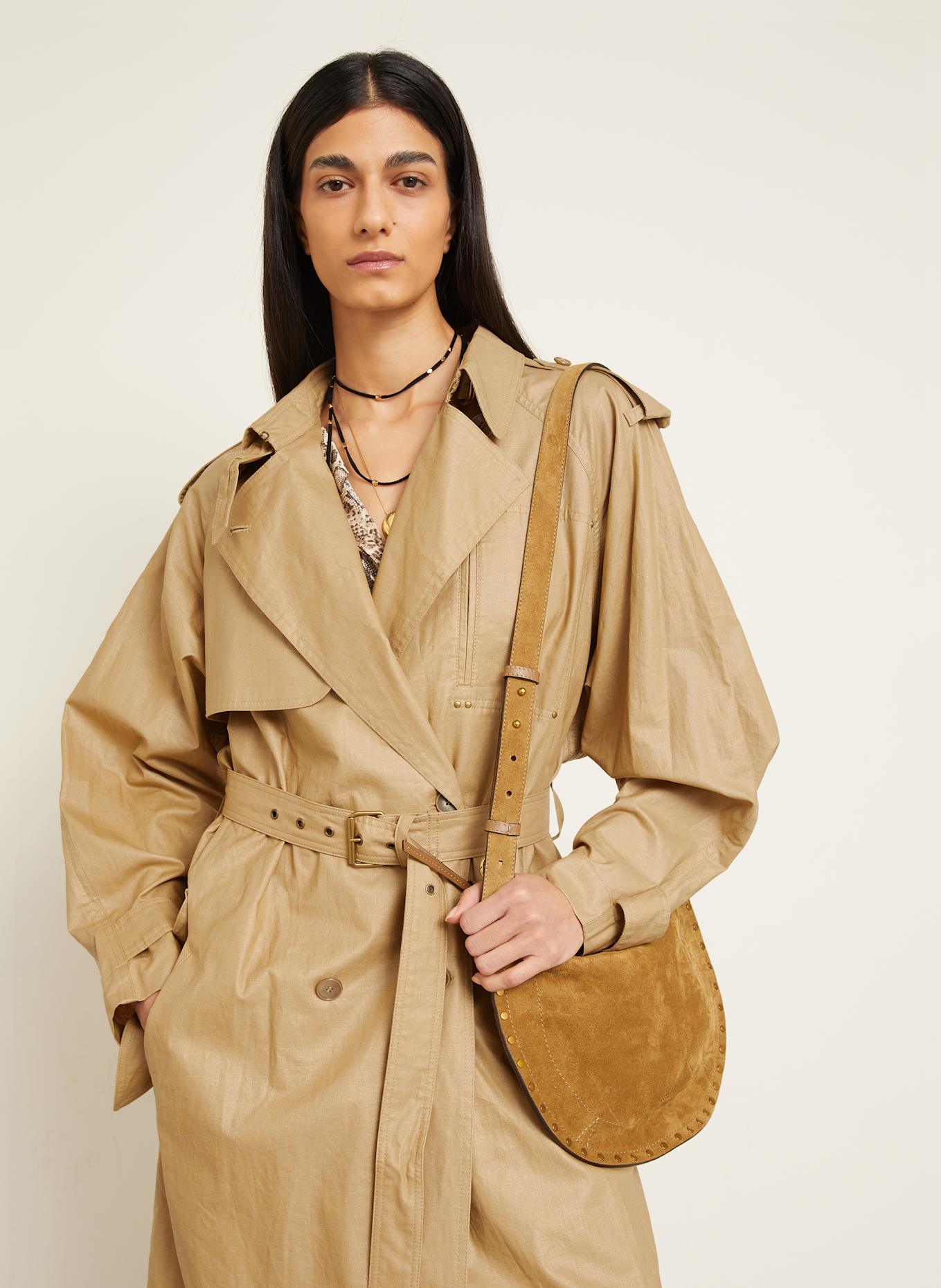 ISABEL MARANT Trenchcoat FREANNE mit Leinen: CAMEL