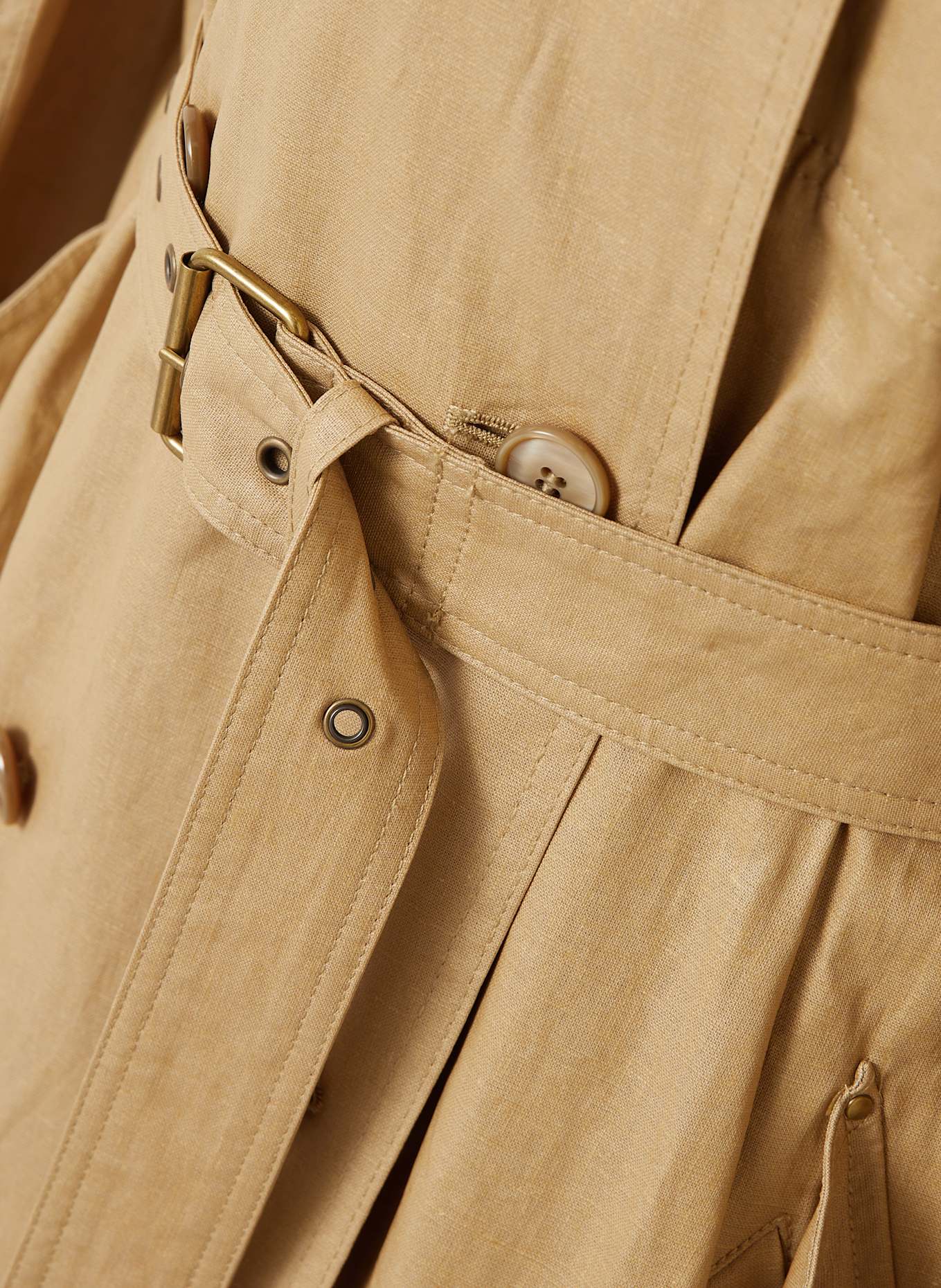 ISABEL MARANT Trenchcoat FREANNE mit Leinen: CAMEL