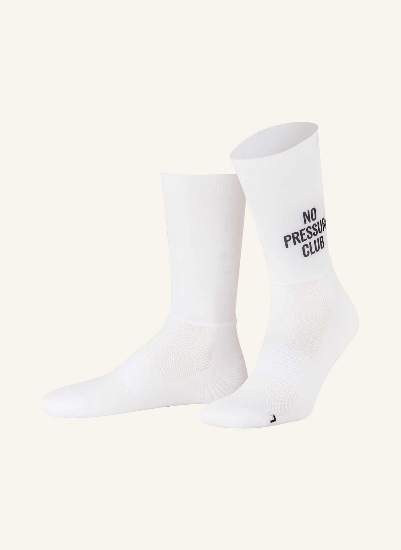 FINGERSCROSSED Cycling socks AERO ICONIC NO PRESSURE CLUB: WHITE
