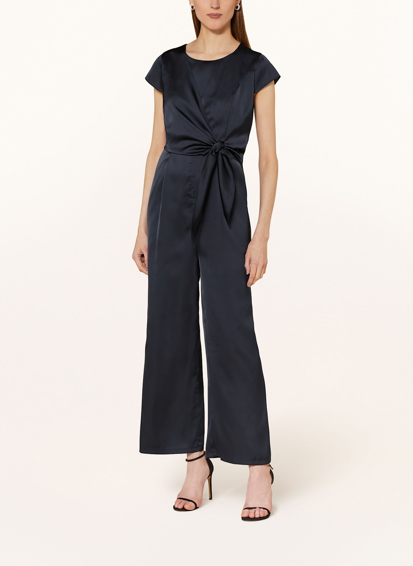 APART Satin jumpsuit: DARK BLUE