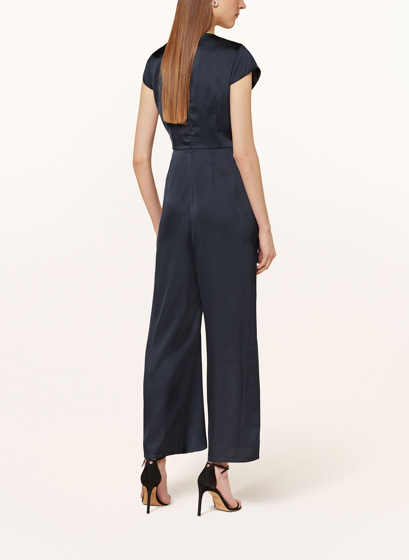 APART Satin jumpsuit: DARK BLUE