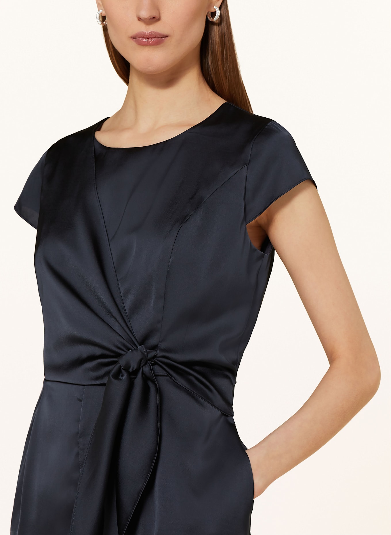APART Satin jumpsuit: DARK BLUE
