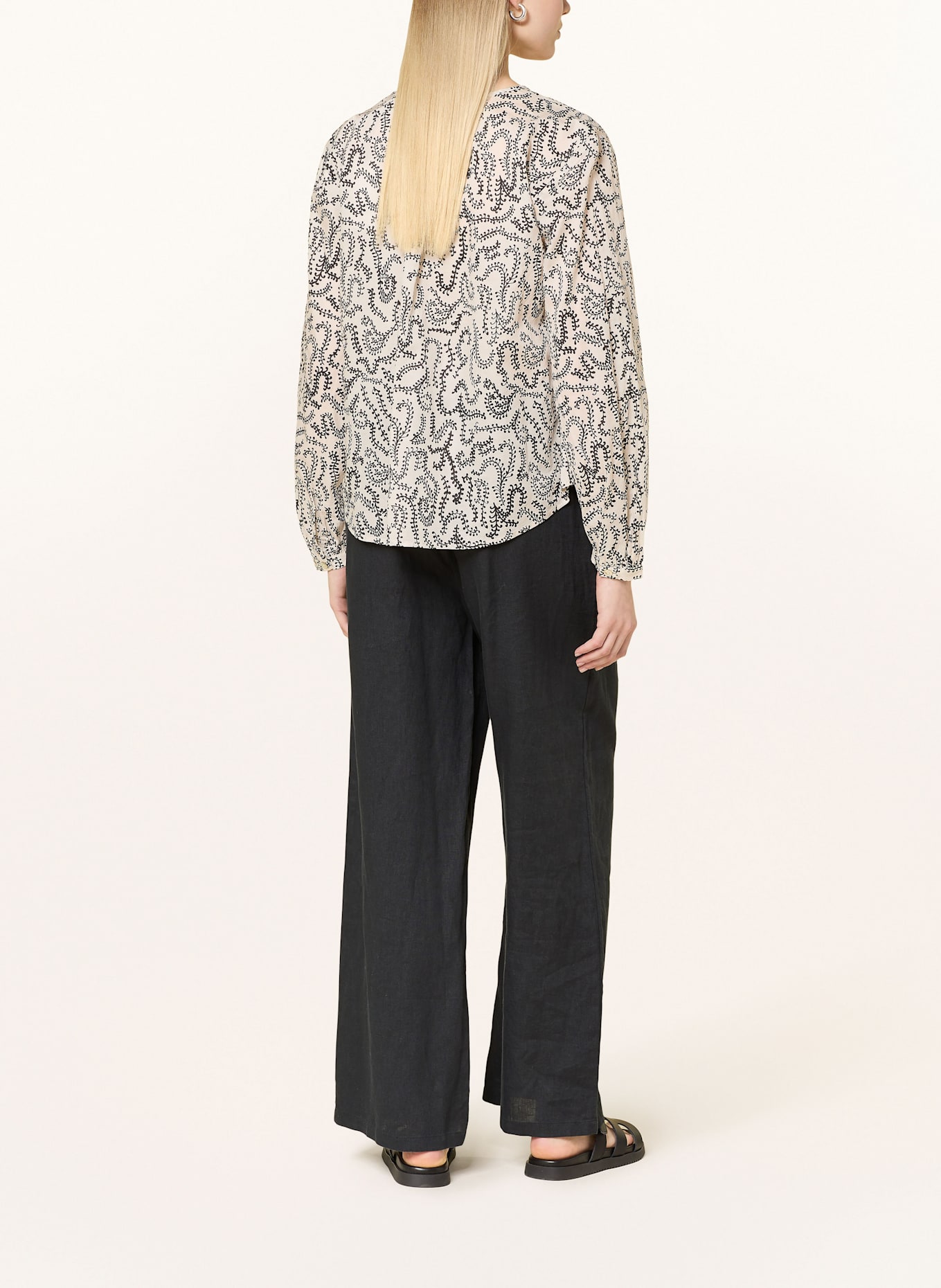 OPUS Blusenshirt FISANNA, Farbe: CREME/ SCHWARZ (Bild 3)
