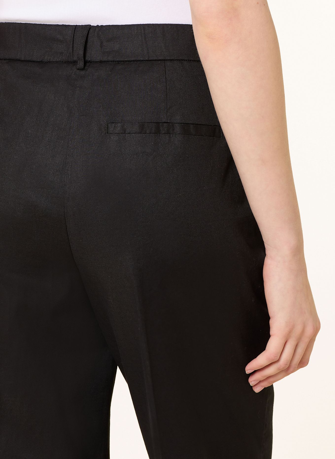 OPUS MAIGA trousers with linen: BLACK
