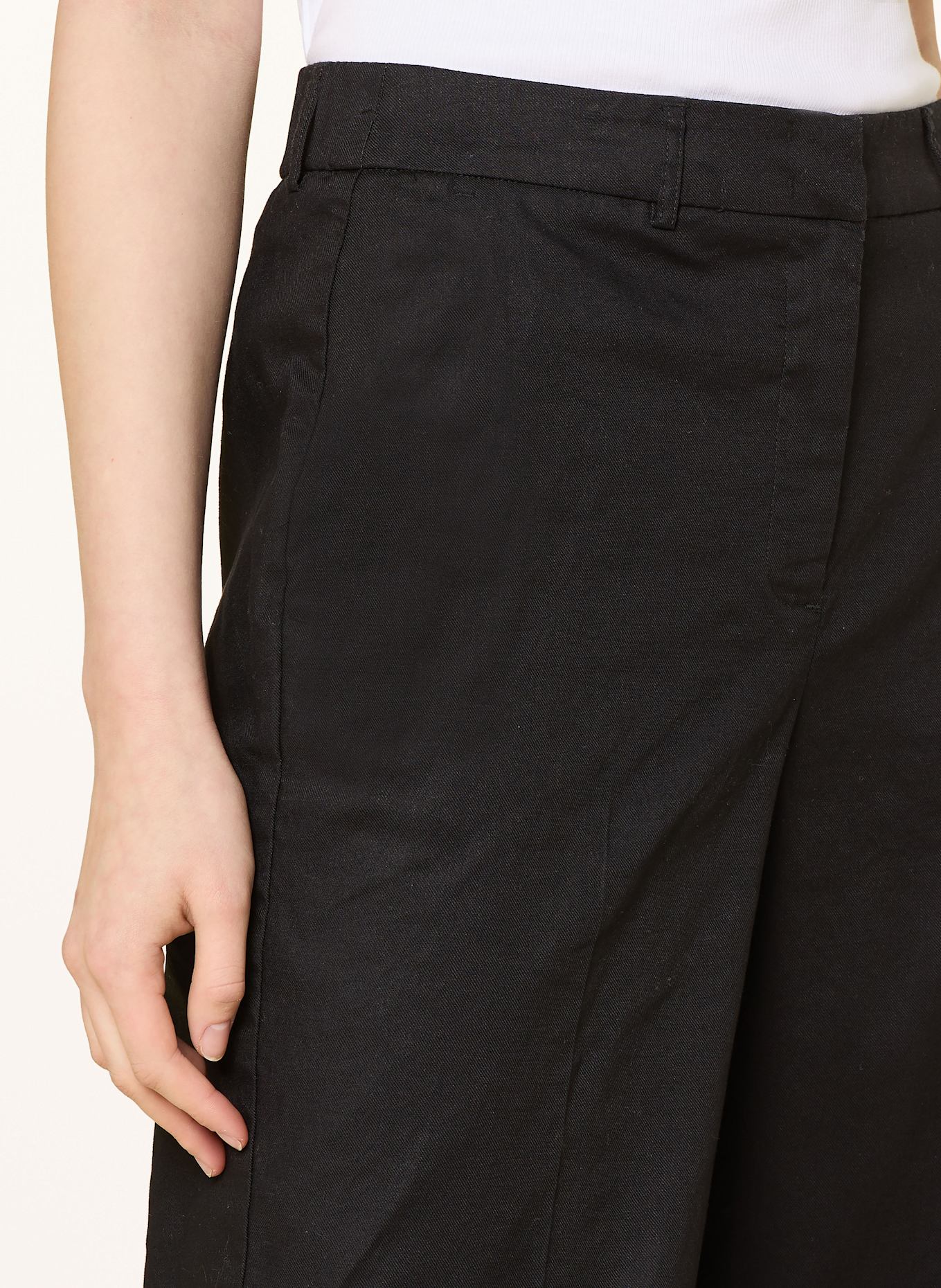OPUS MAIGA trousers with linen: BLACK