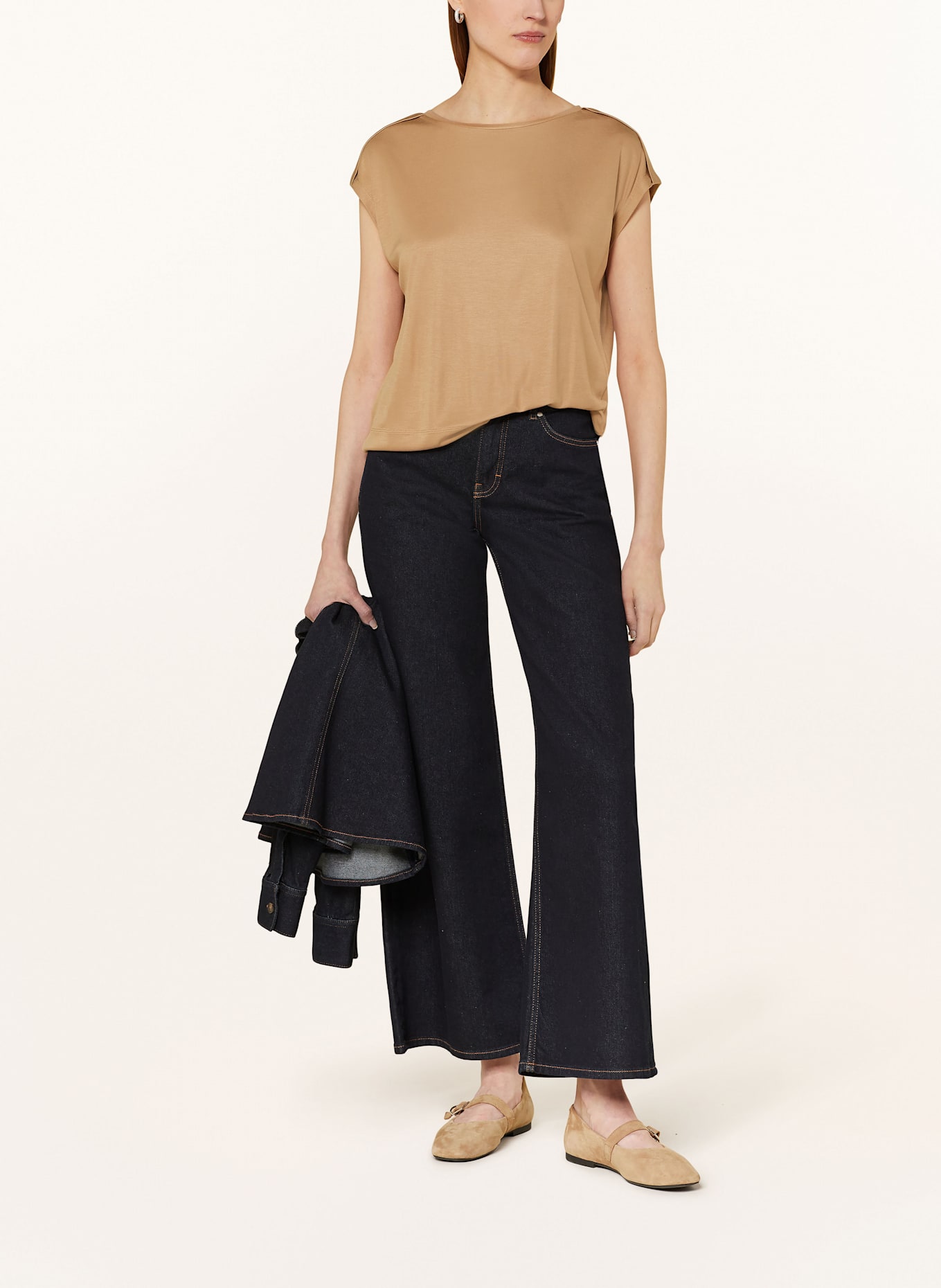 OPUS T-Shirt SESTERN: CAMEL