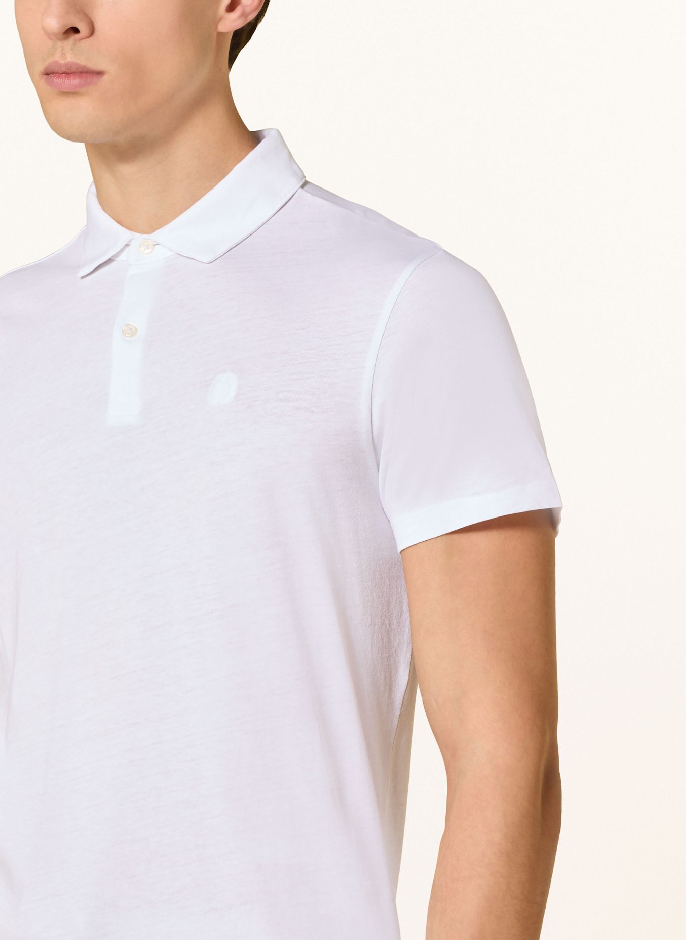 ECOALF THEO regular fit jersey polo shirt in white