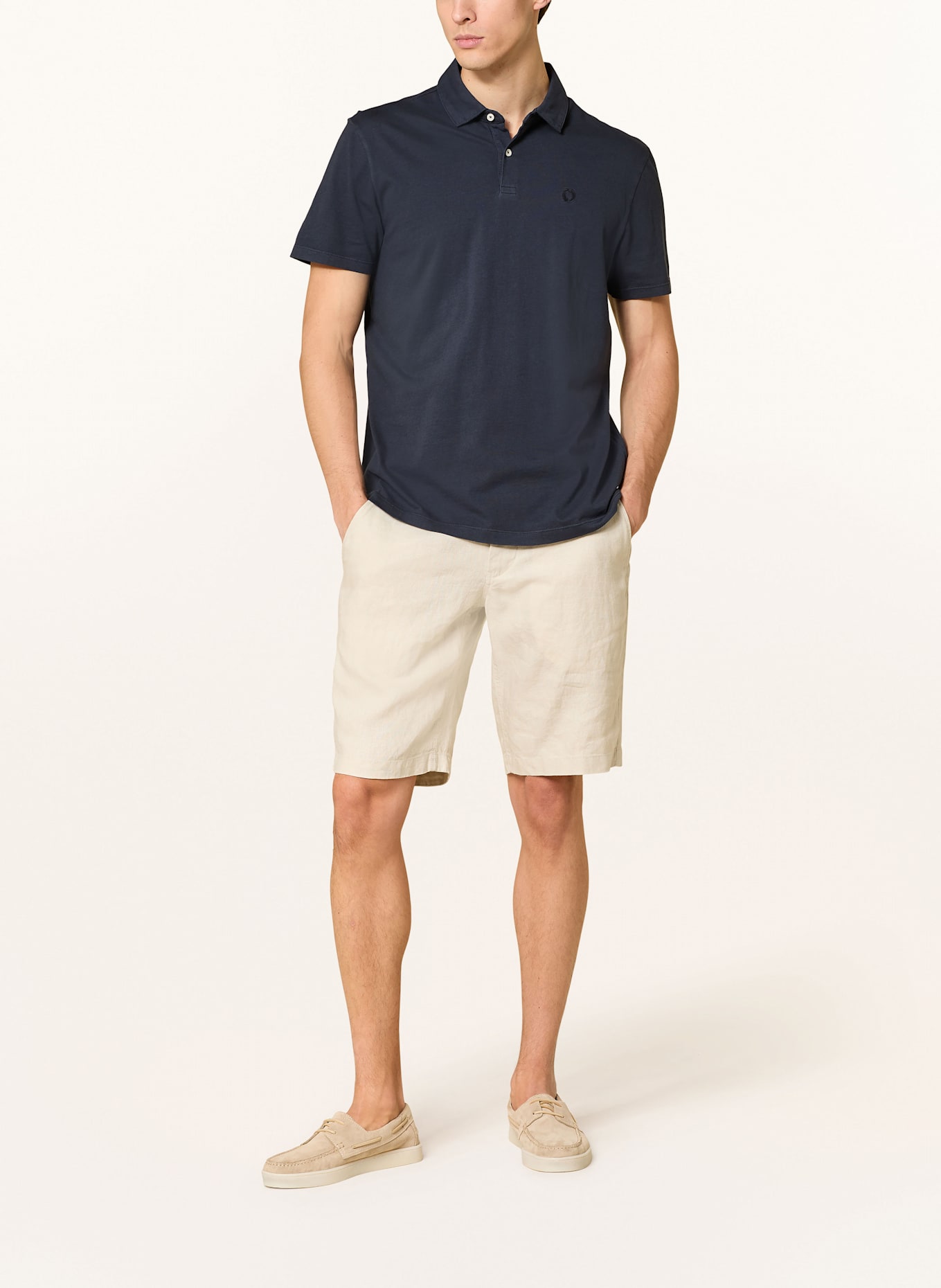 ECOALF THEO regular fit jersey polo shirt: DARK BLUE