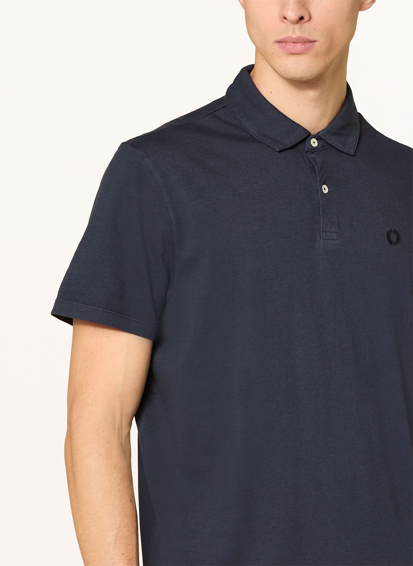 ECOALF THEO regular fit jersey polo shirt: DARK BLUE