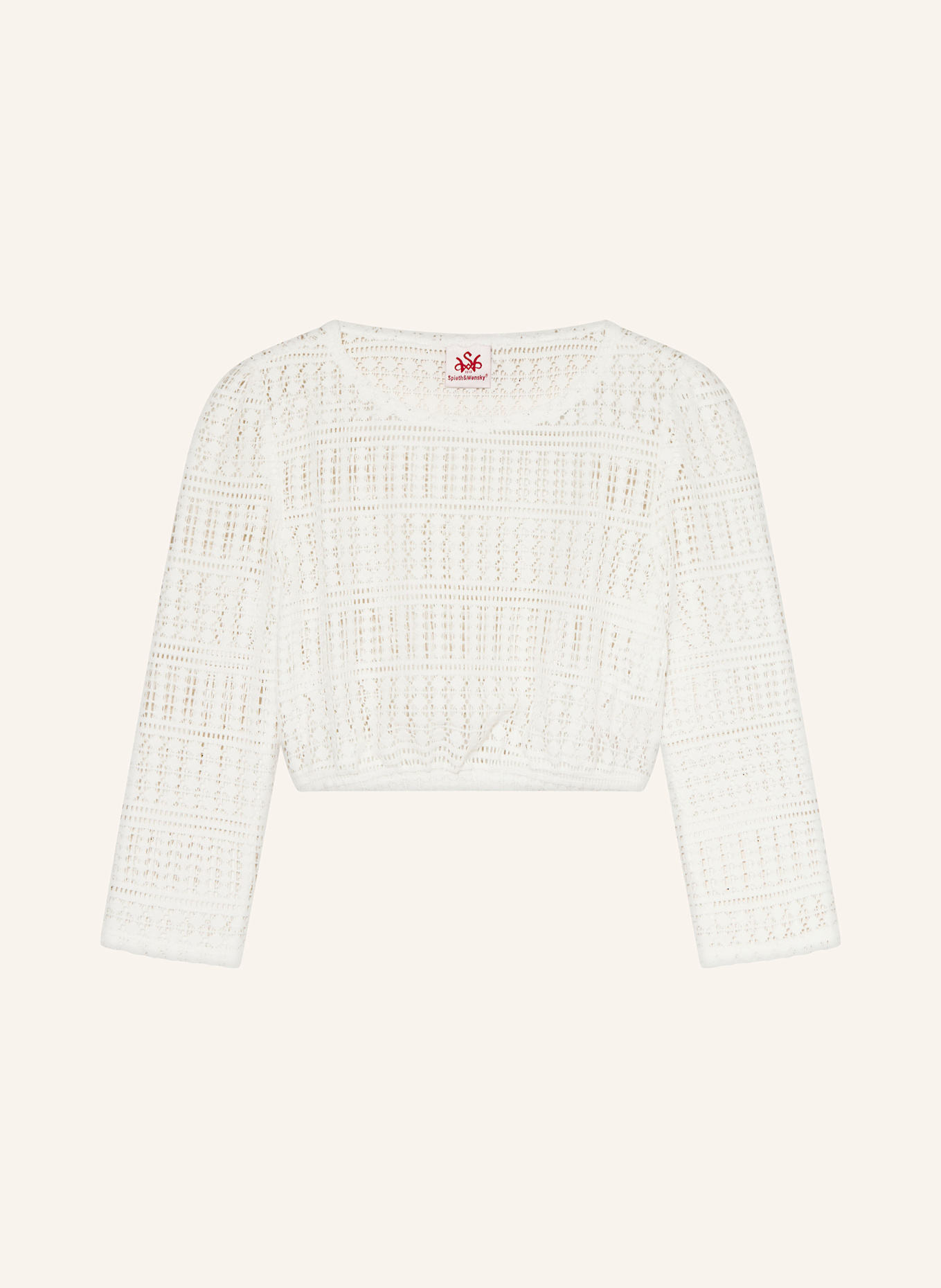 Spieth & Wensky Dirndl blouse ELSTER made of lace: ECRU