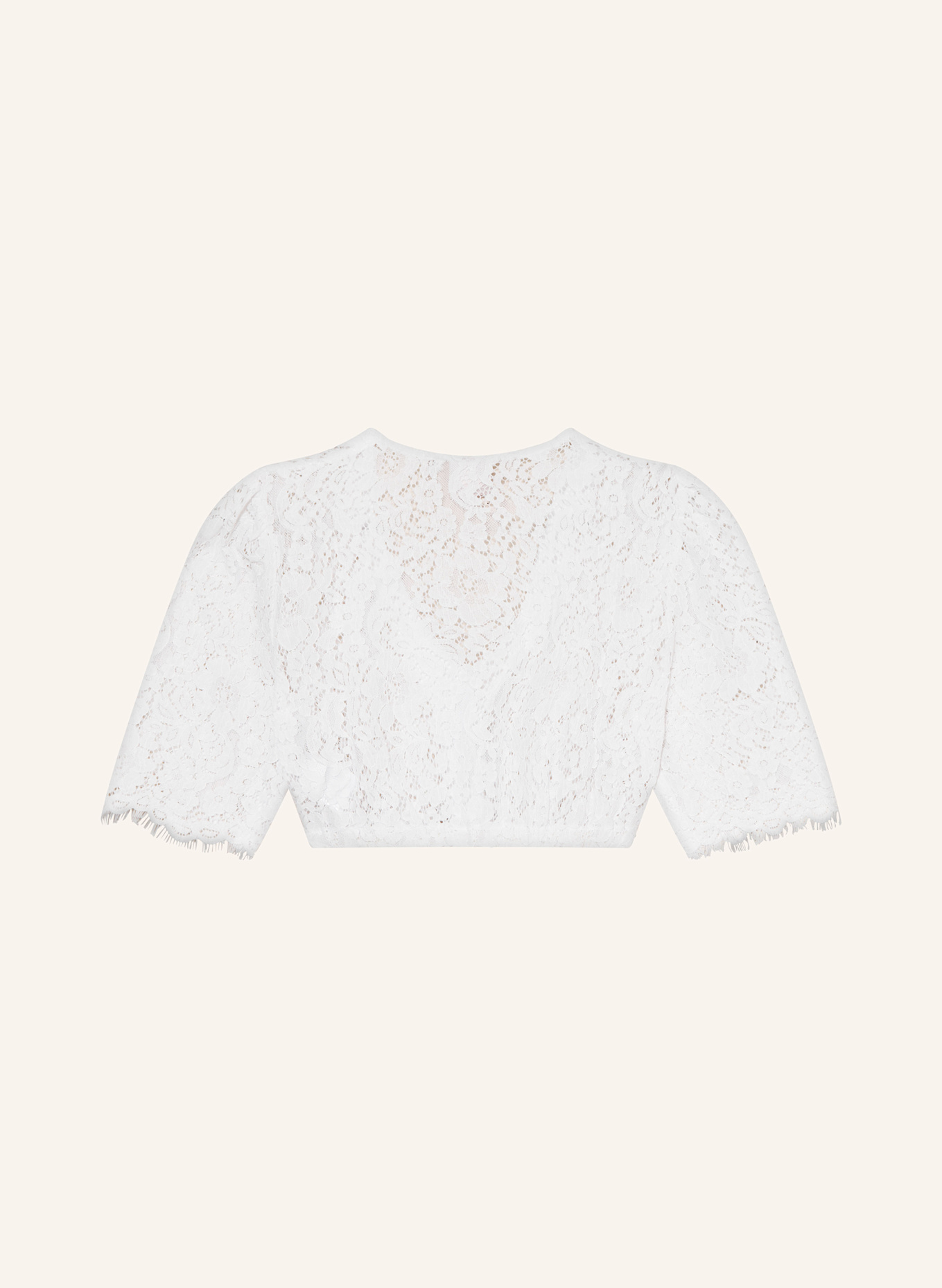 Spieth & Wensky Dirndl blouse EARLE made of lace: WHITE