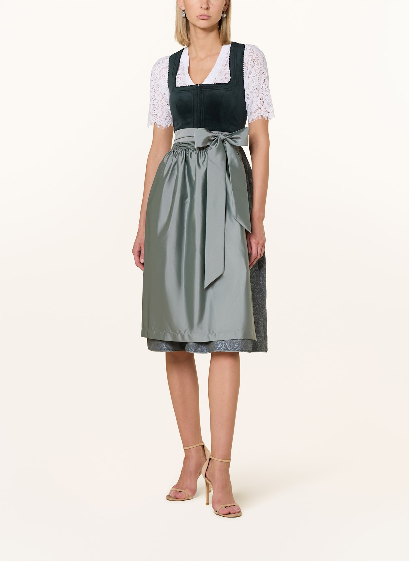 Spieth & Wensky Dirndl blouse EARLE made of lace: WHITE