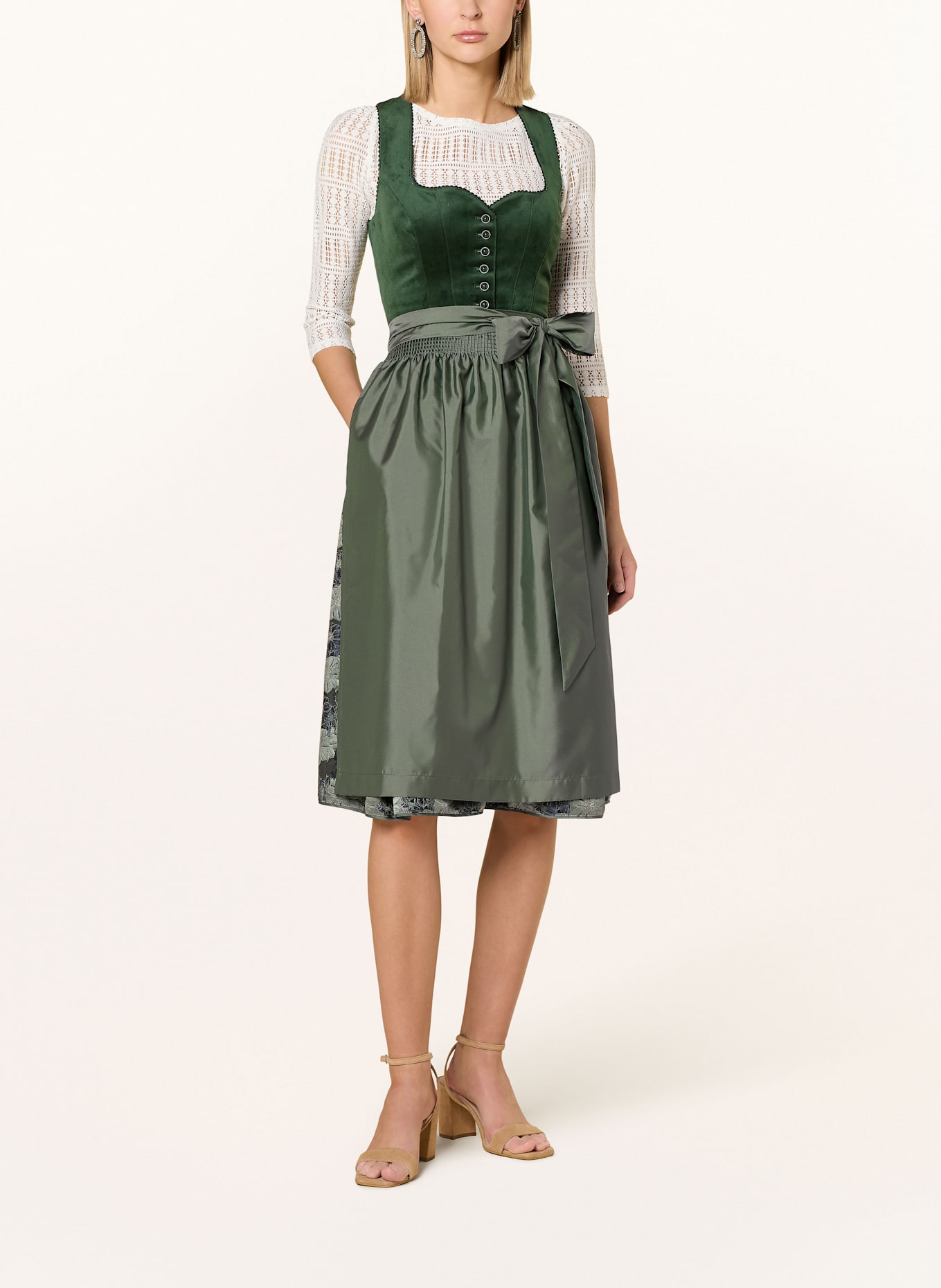 Spieth & Wensky Dirndl FABIANA: GREEN/ DARK GREEN