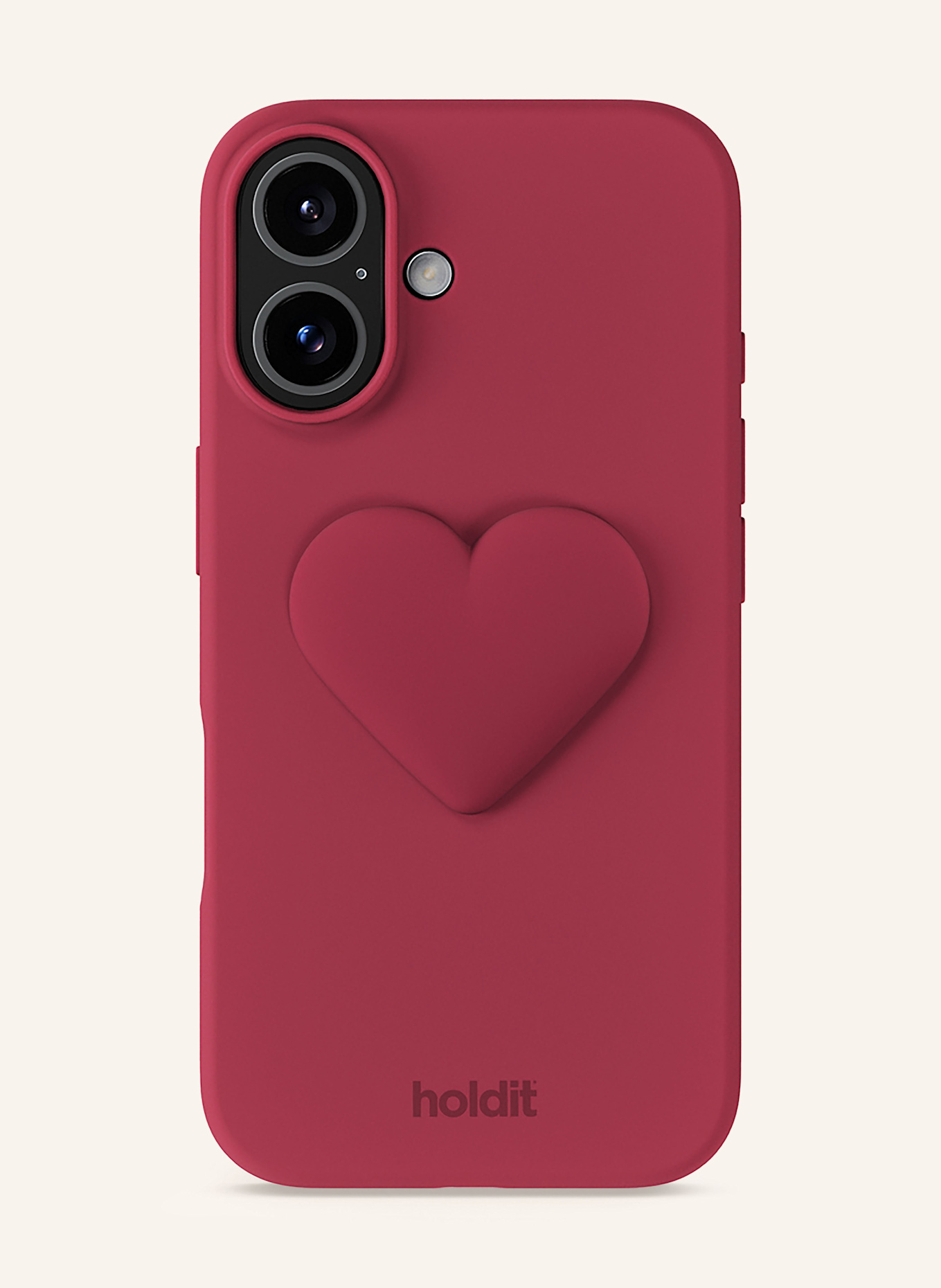 holdit Sticker HEART für Smartphone-Hülle: DUNKELROT