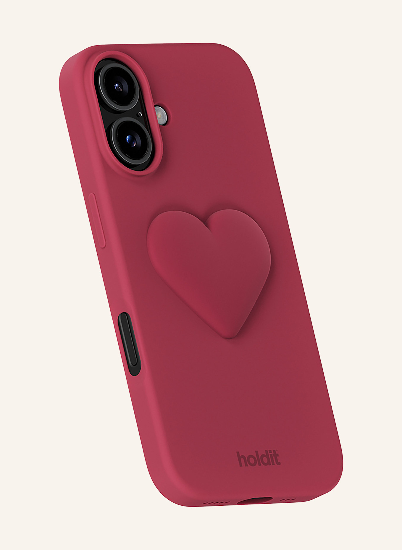 holdit Sticker HEART für Smartphone-Hülle: DUNKELROT