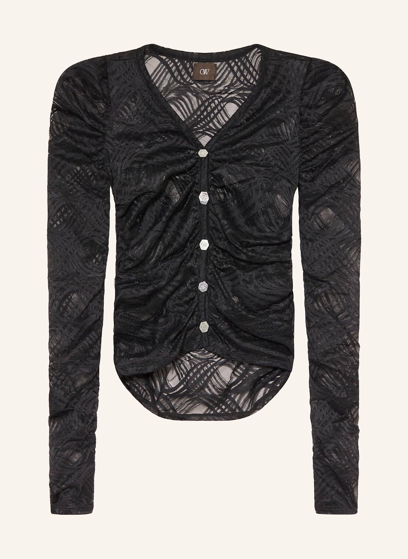 OW Collection Spitzenjacke WANTED: SCHWARZ