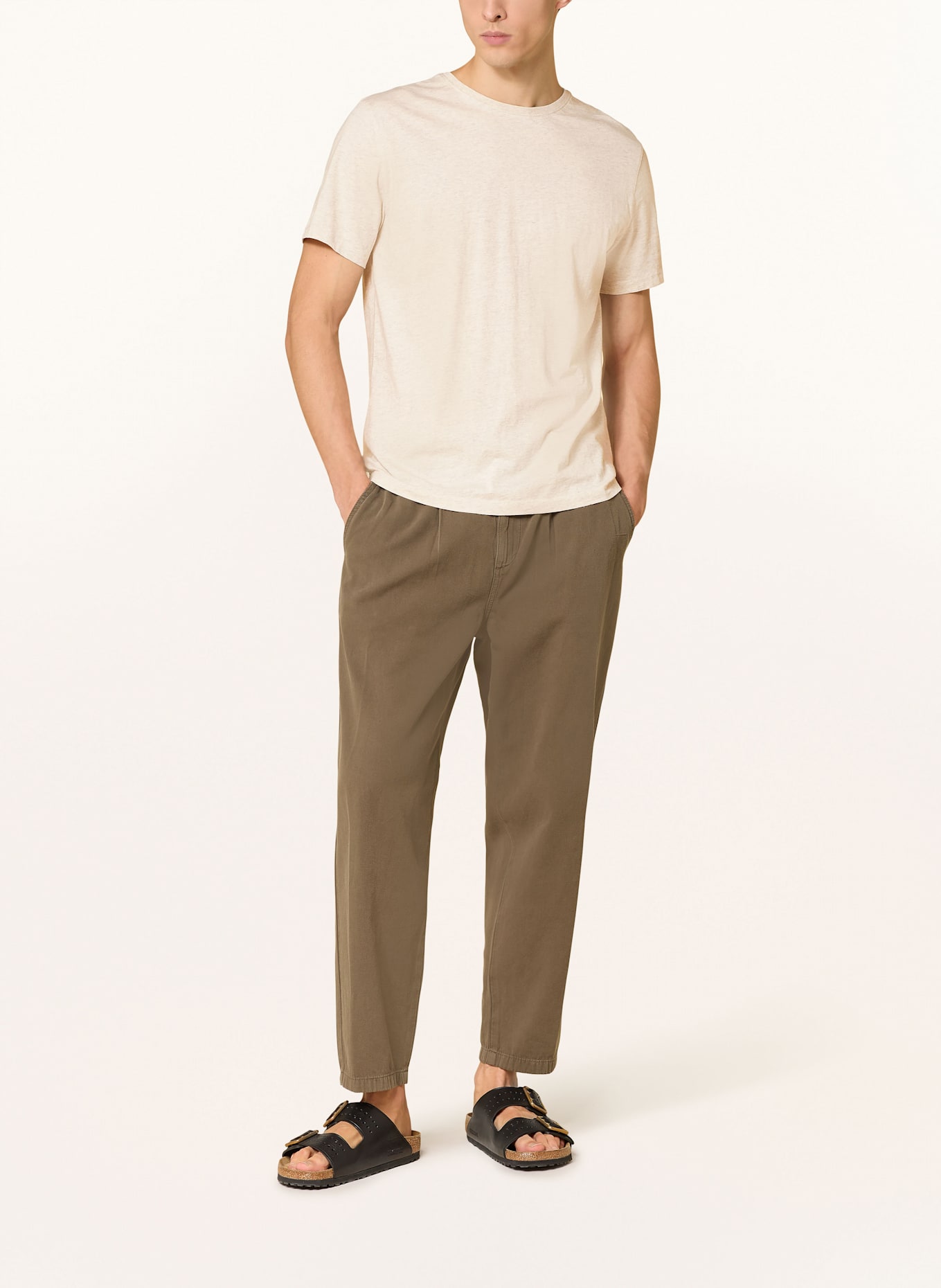 ECOALF T-Shirt VENT: CREME / HELLGRAU