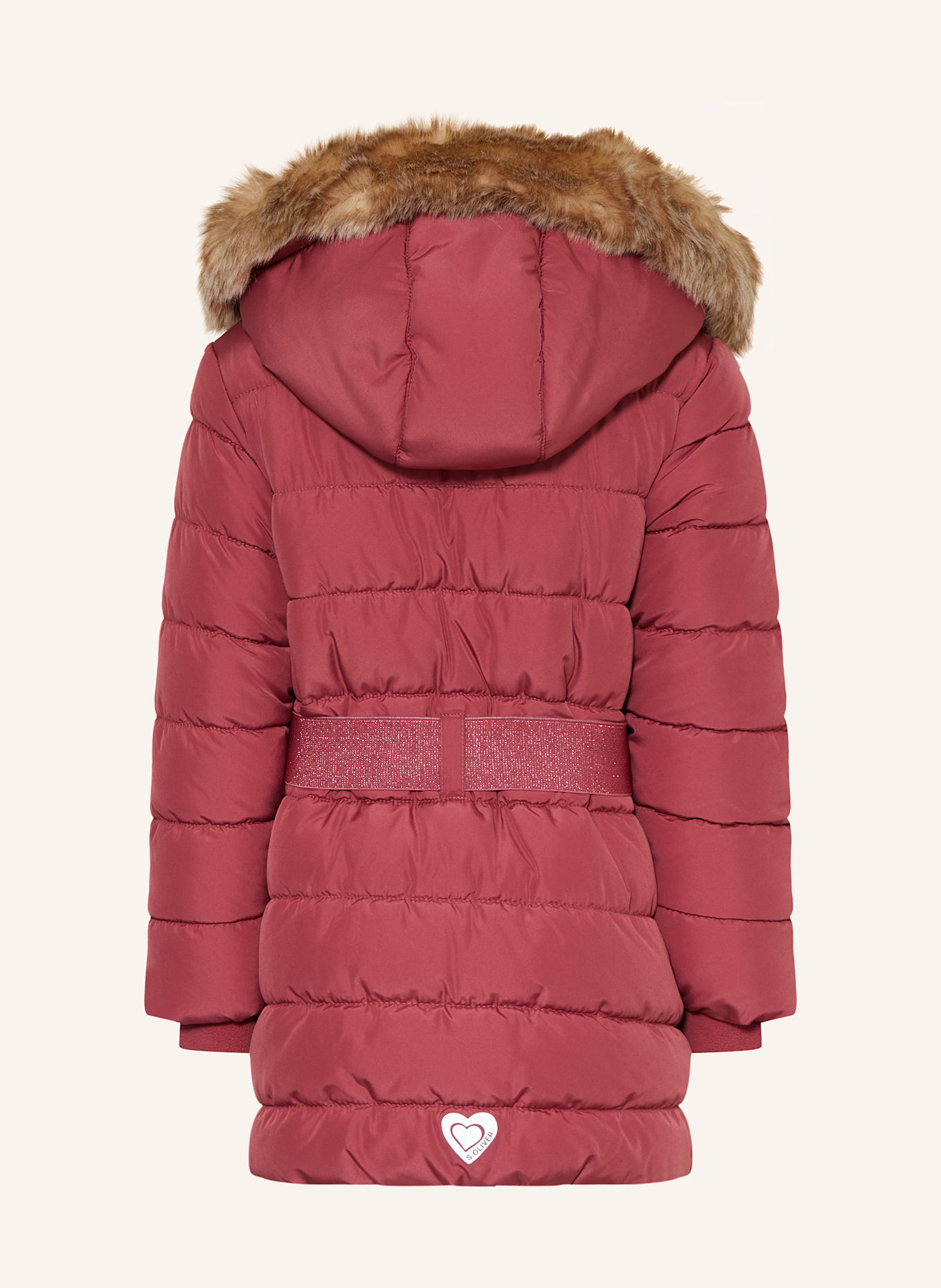 s.Oliver RED Steppmantel mit abnehmbarer Kapuze: HELLROT