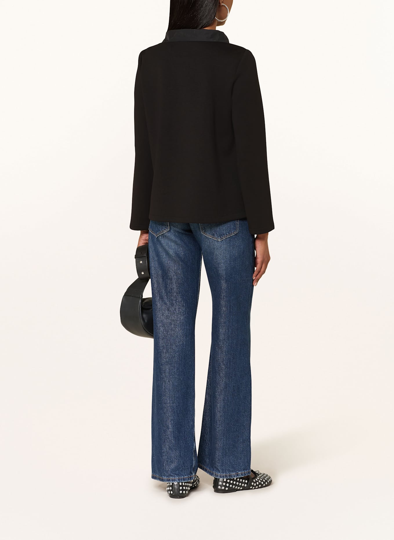 Joseph Ribkoff Sweatshirt im Materialmix: SCHWARZ