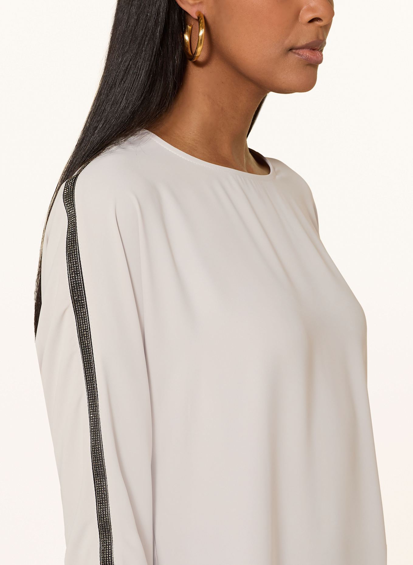 Joseph Ribkoff Blusenshirt mit 3/4-Arm und Schmucksteinen: BEIGE