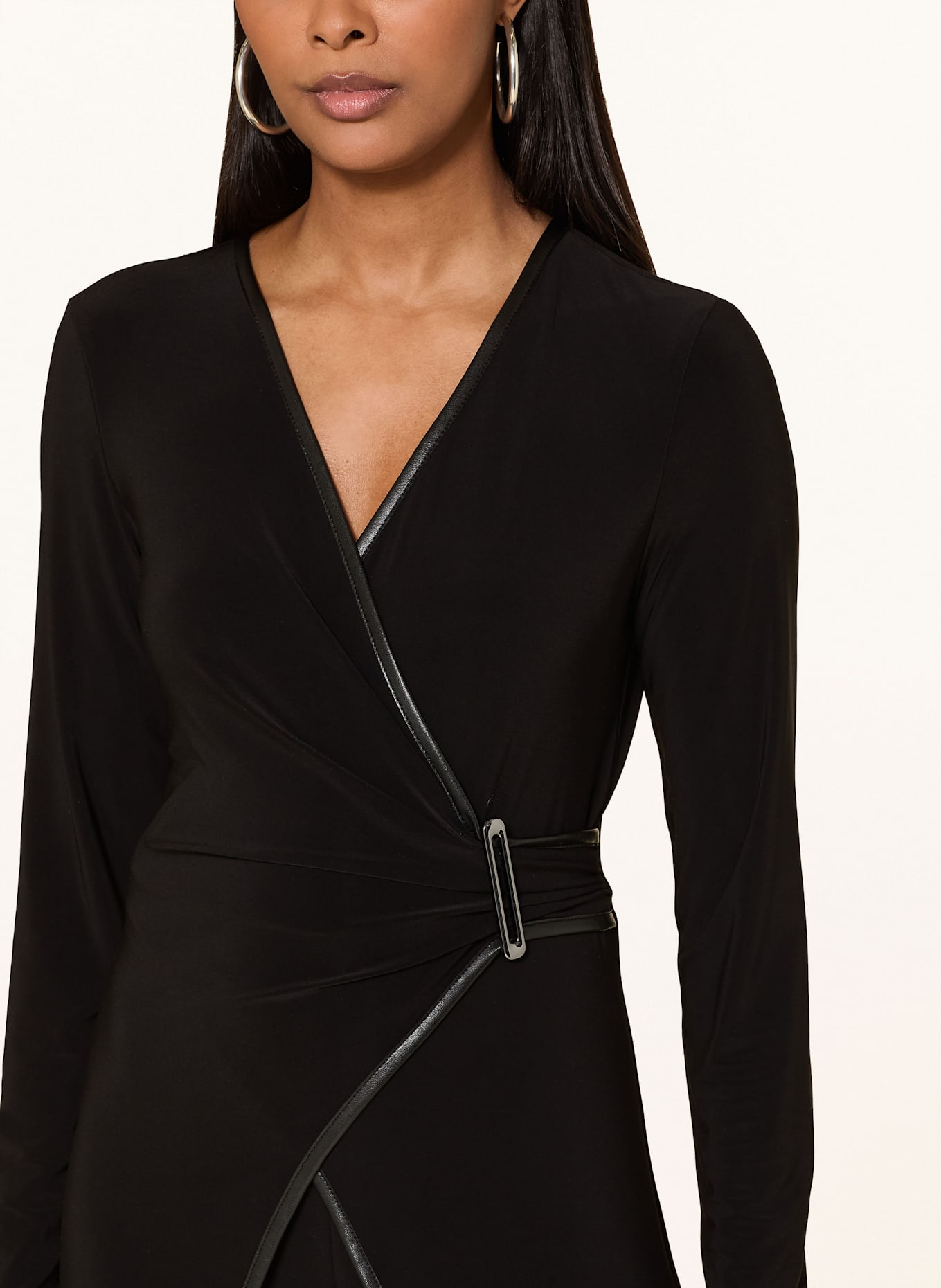 Joseph Ribkoff Jumpsuit in Wickeloptik: SCHWARZ