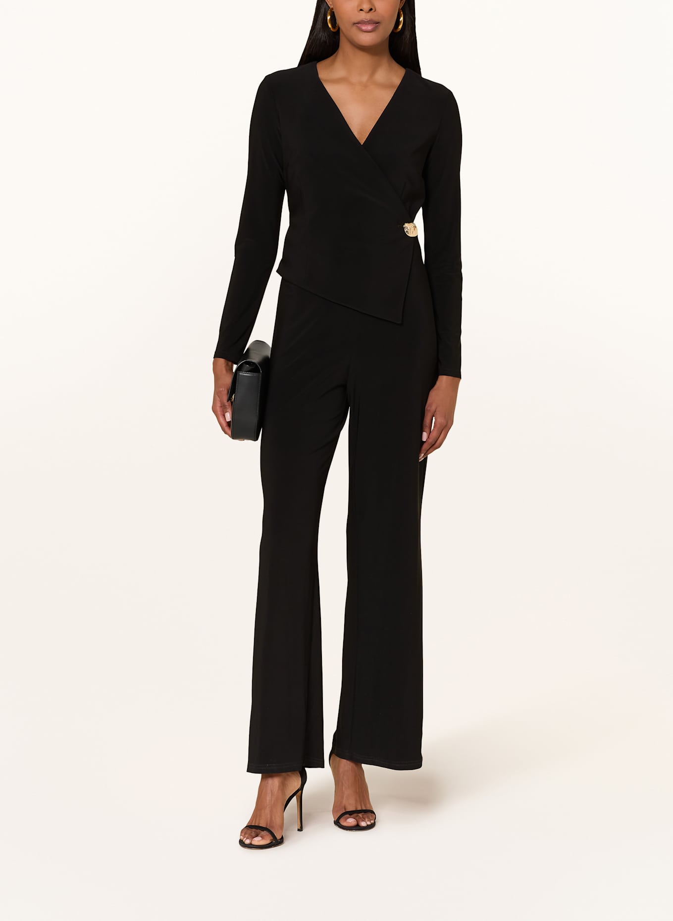Joseph Ribkoff Jumpsuit in Wickeloptik: SCHWARZ