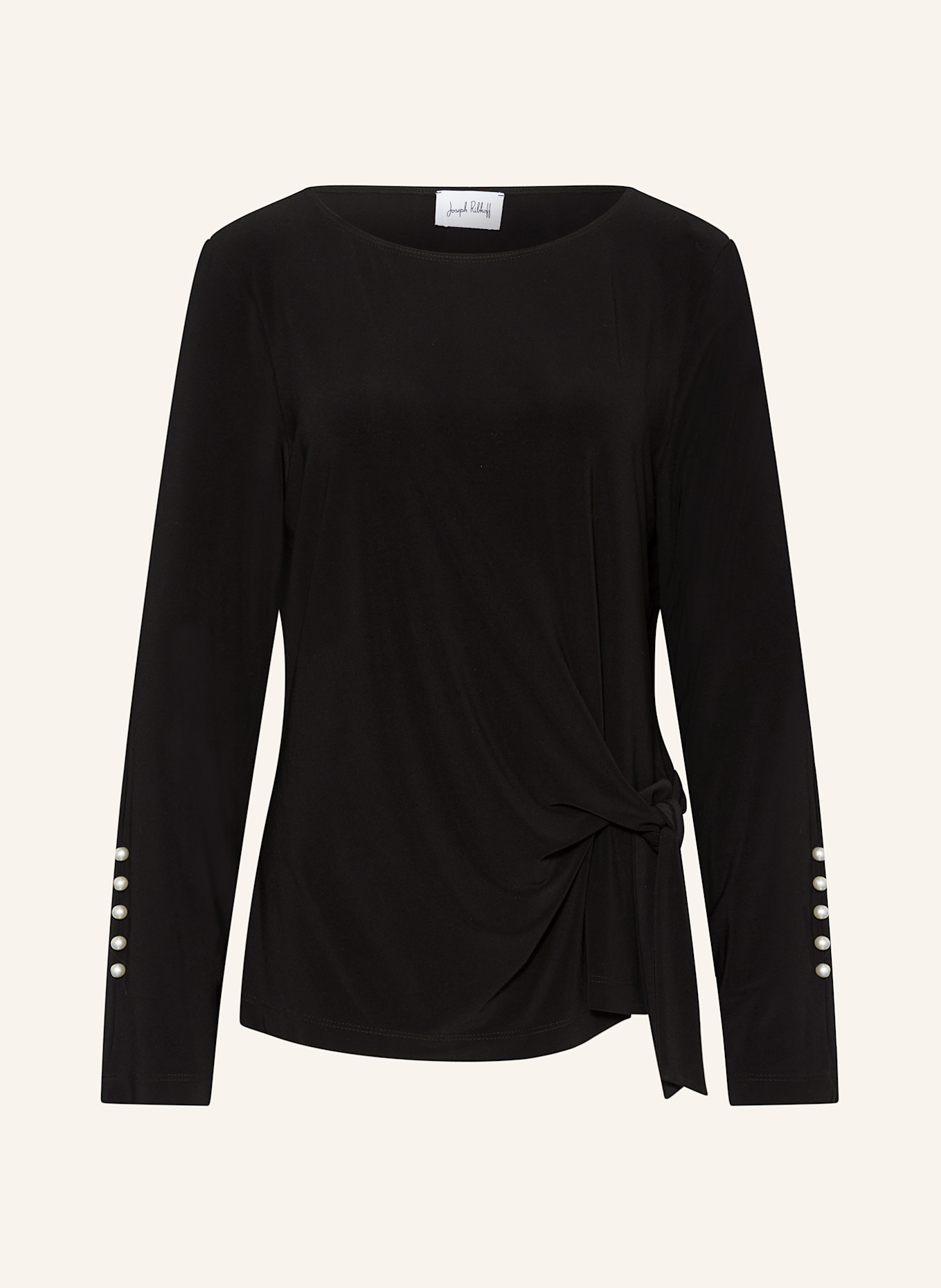 Joseph Ribkoff Longsleeve mit Schmuckperlen: SCHWARZ